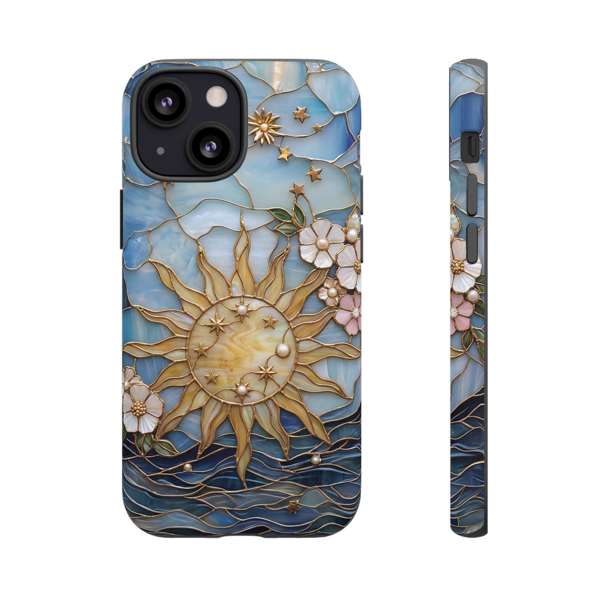 Stained Glass Floral Sun & Sea Tough iPhone Case