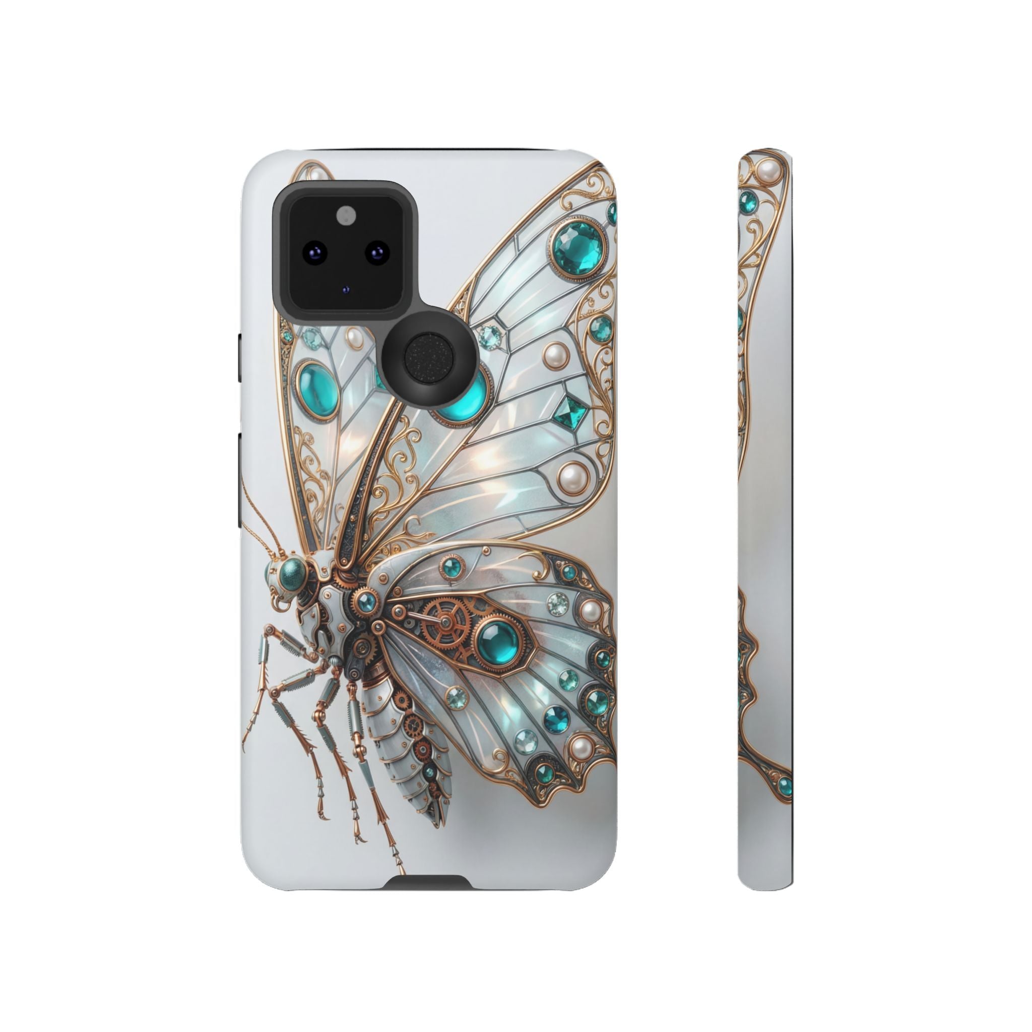 Butterfly Gem Phone Case — Steampunk Teal Jewel Google Galaxy Case