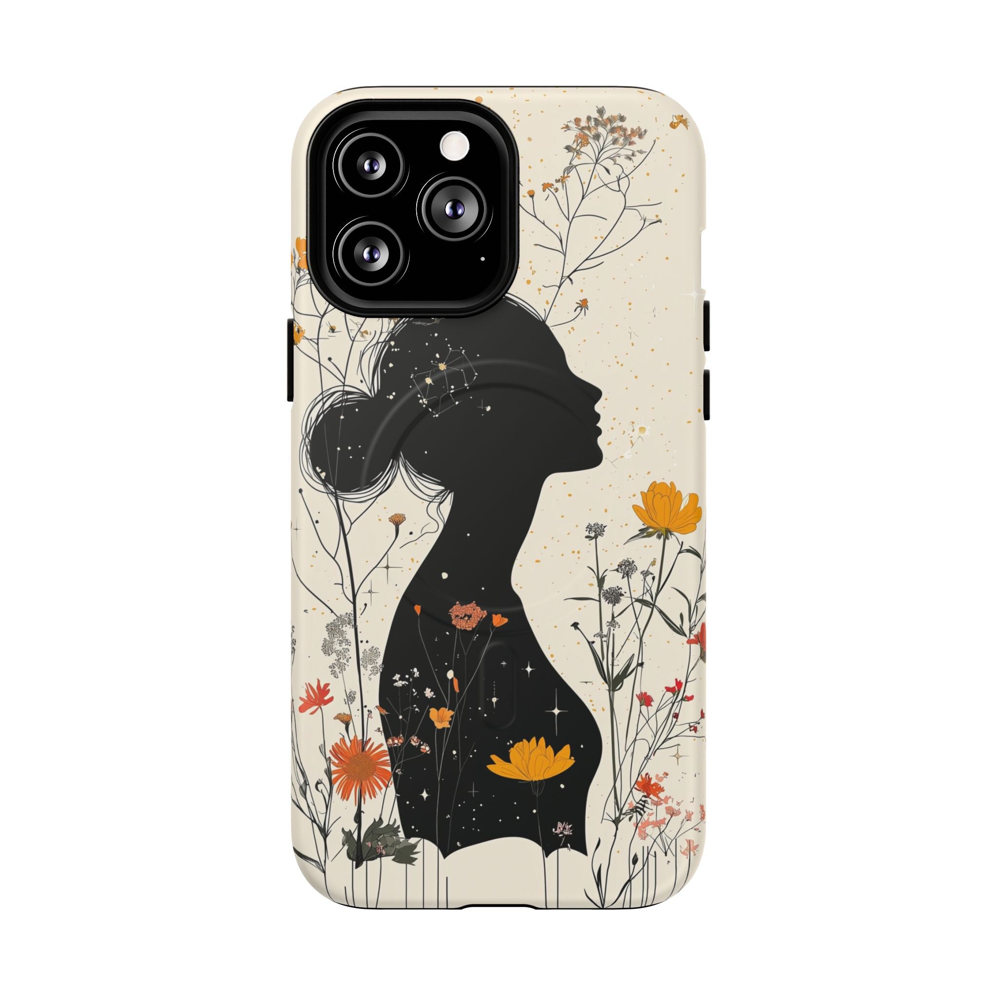 Custodia MagSafe per iPhone con silhouette floreale | Botanical Woman