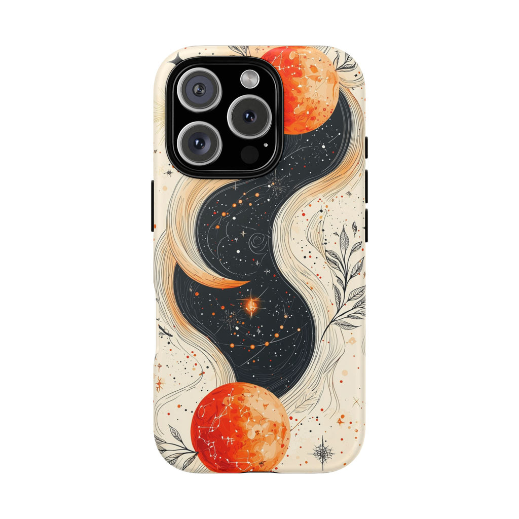 Astrology Galaxy iPhone Case | Red Moon Celestial