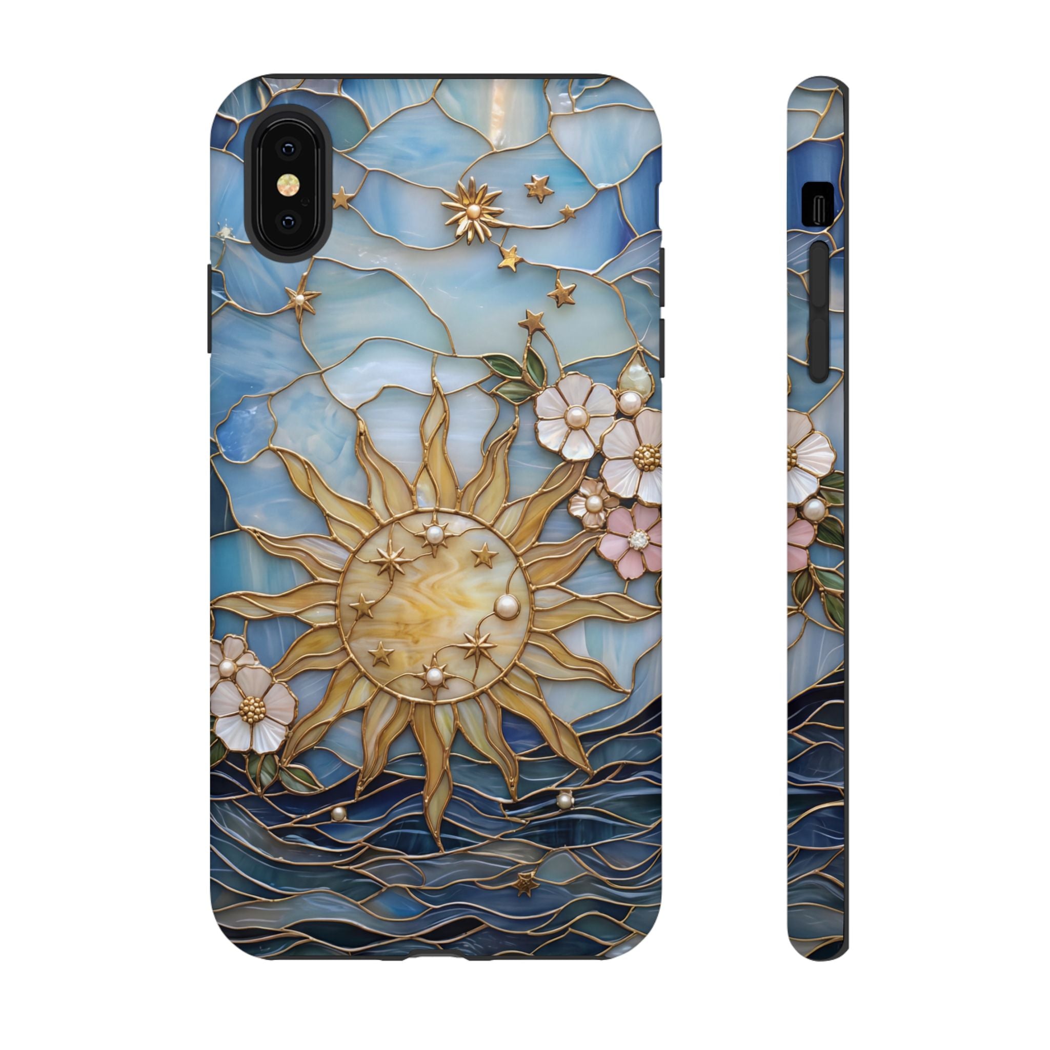 Stained Glass Floral Sun & Sea Tough iPhone Case