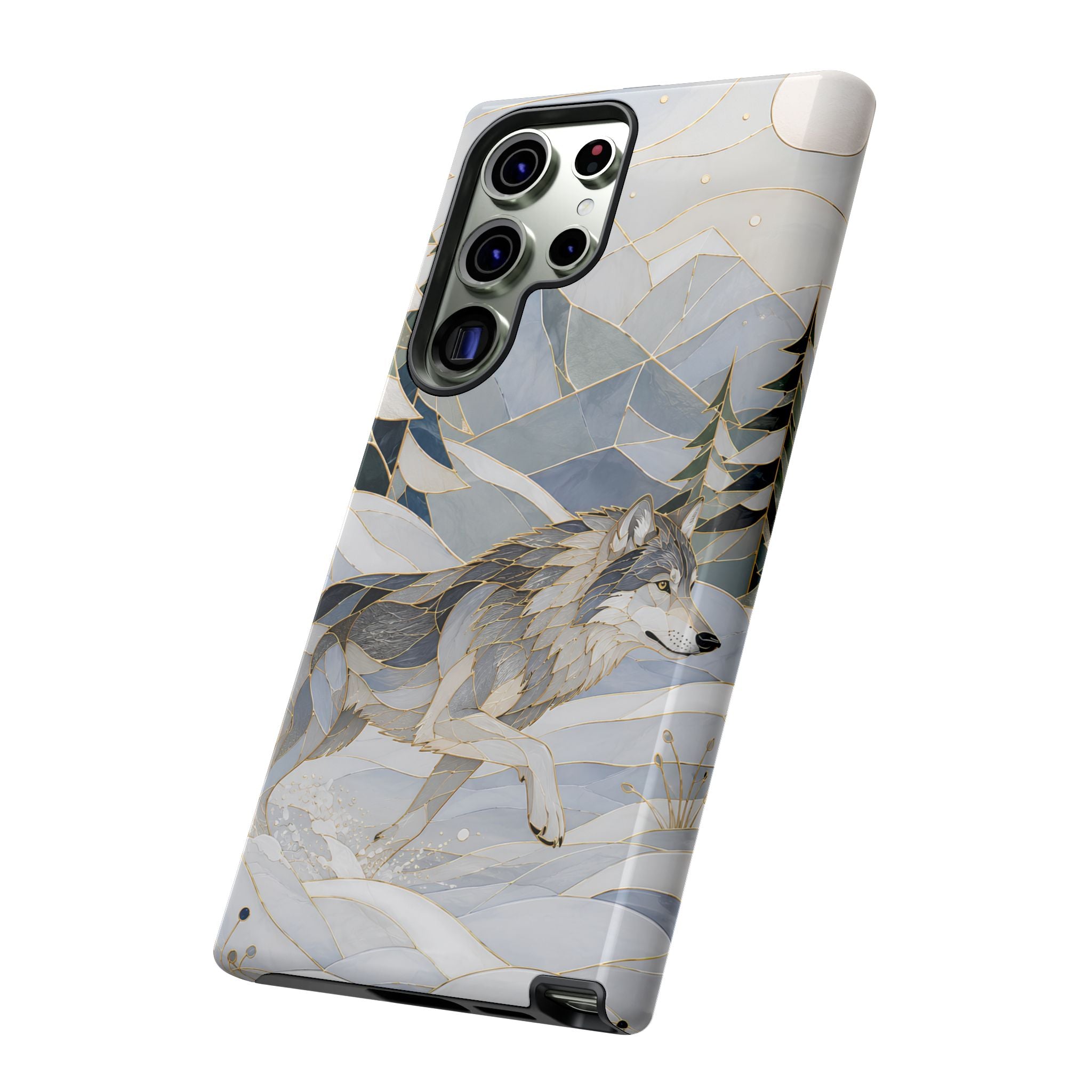 Winter Wolf Samsung Galaxy Phone Case | Mountain Forest iPhone Case