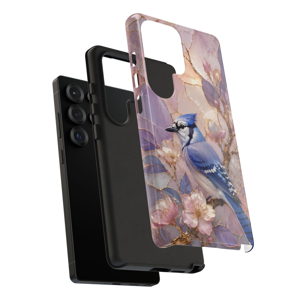 Blue Jay  Samsung Galaxy Phone Case | Bird Floral Phone Case