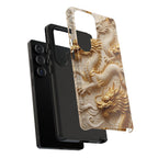 Dragon Relief Samsung Galaxy Case — Gold Carved Dragon Protective Cover