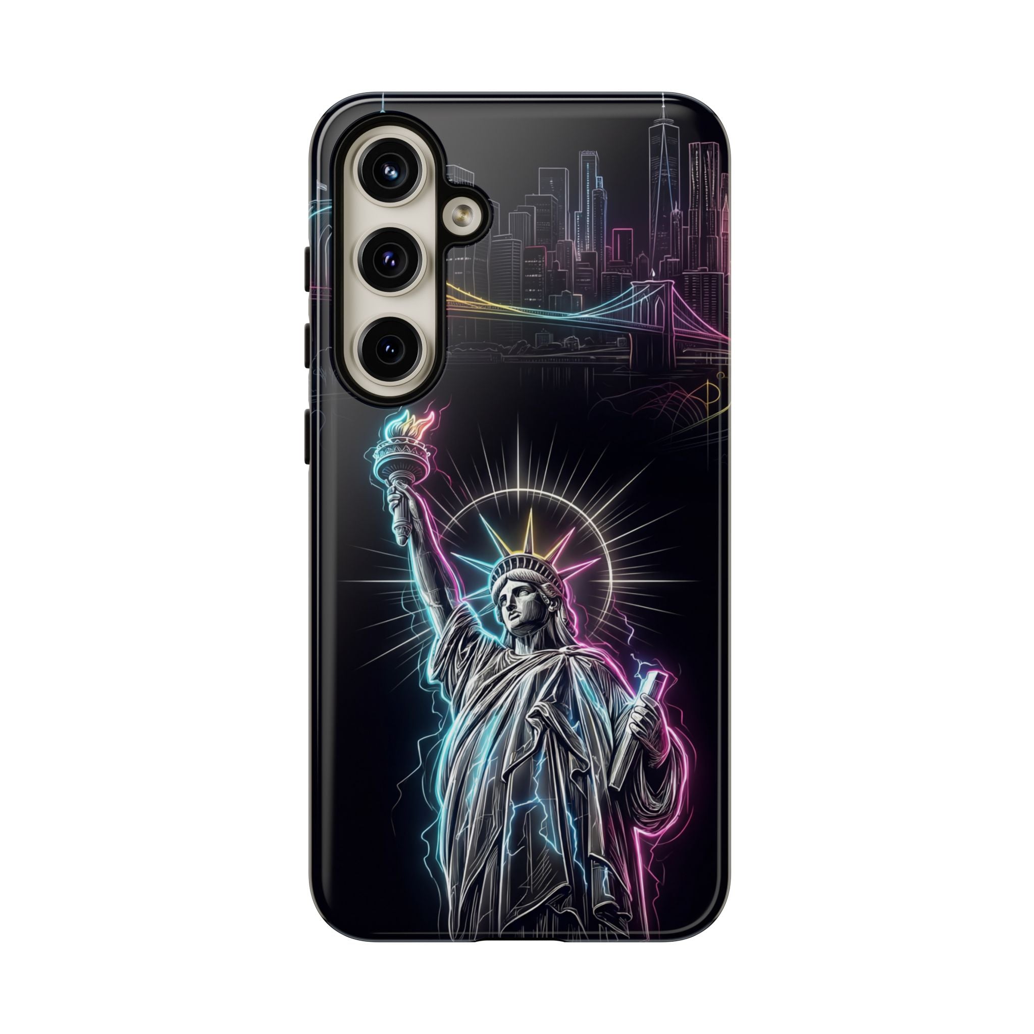 Neon Statue of Liberty Tough Samsung Galaxy Phone Case