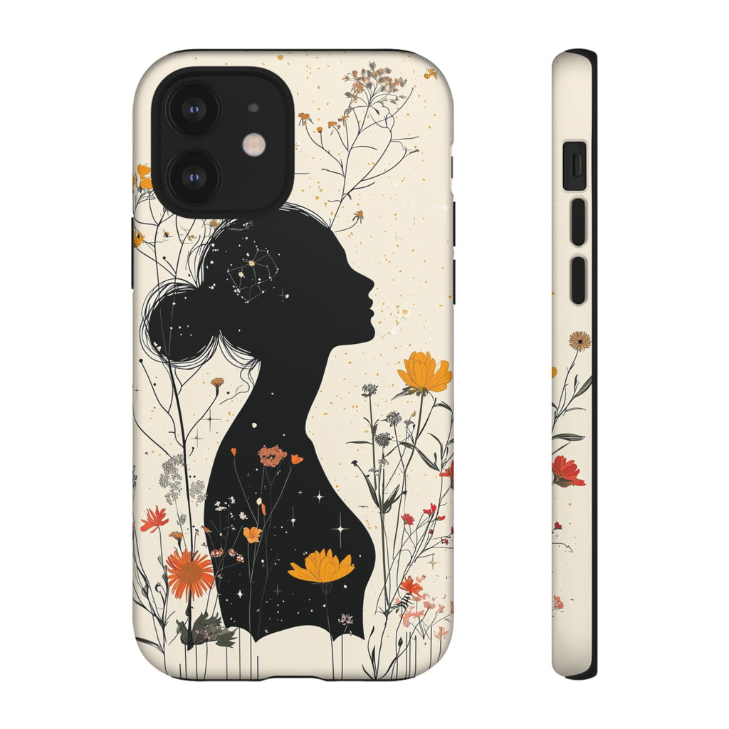 Floral Silhouette iPhone Case | Botanical Woman