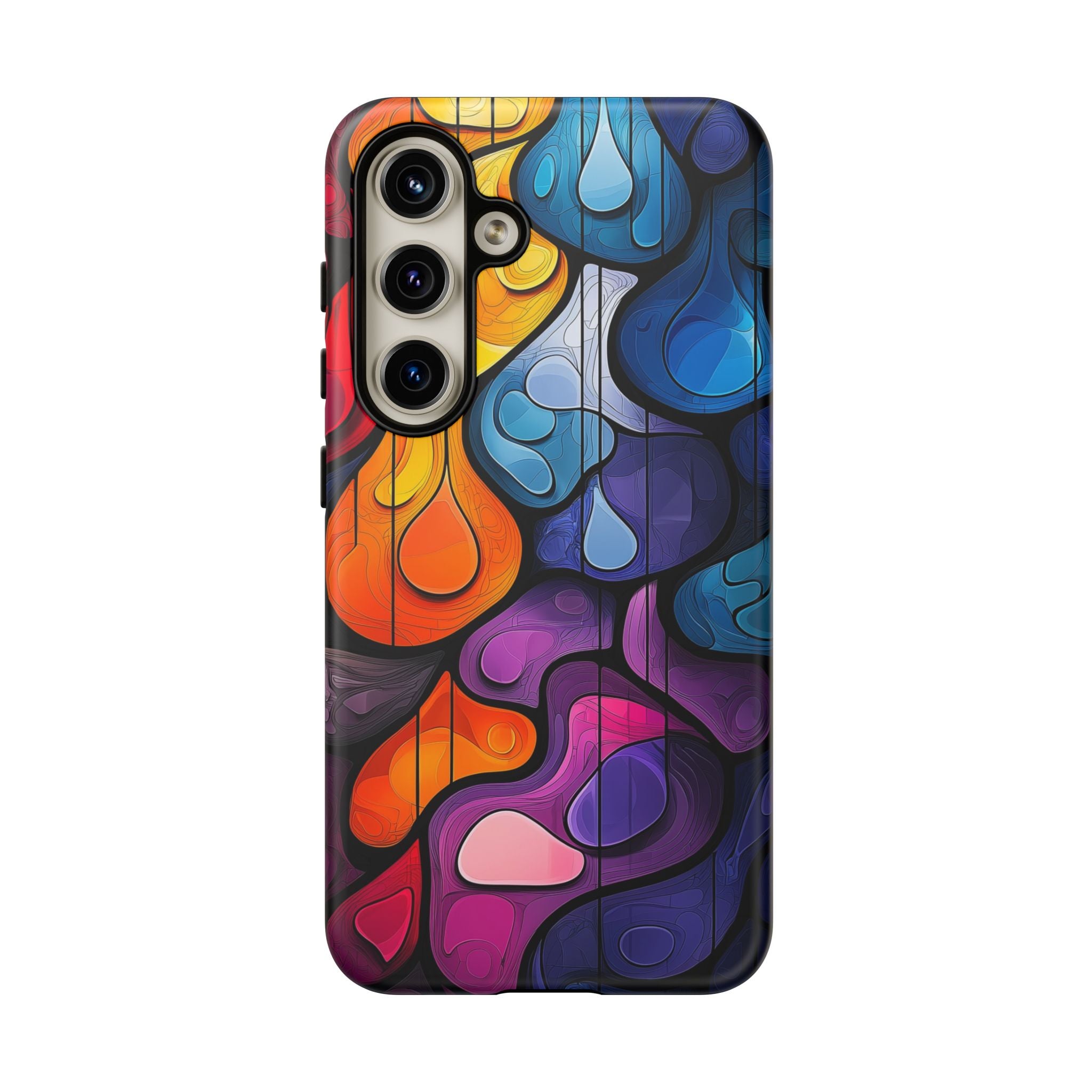 Abstract Colourful Drop Samsung Galaxy Case — Vibrant Stained-Glass