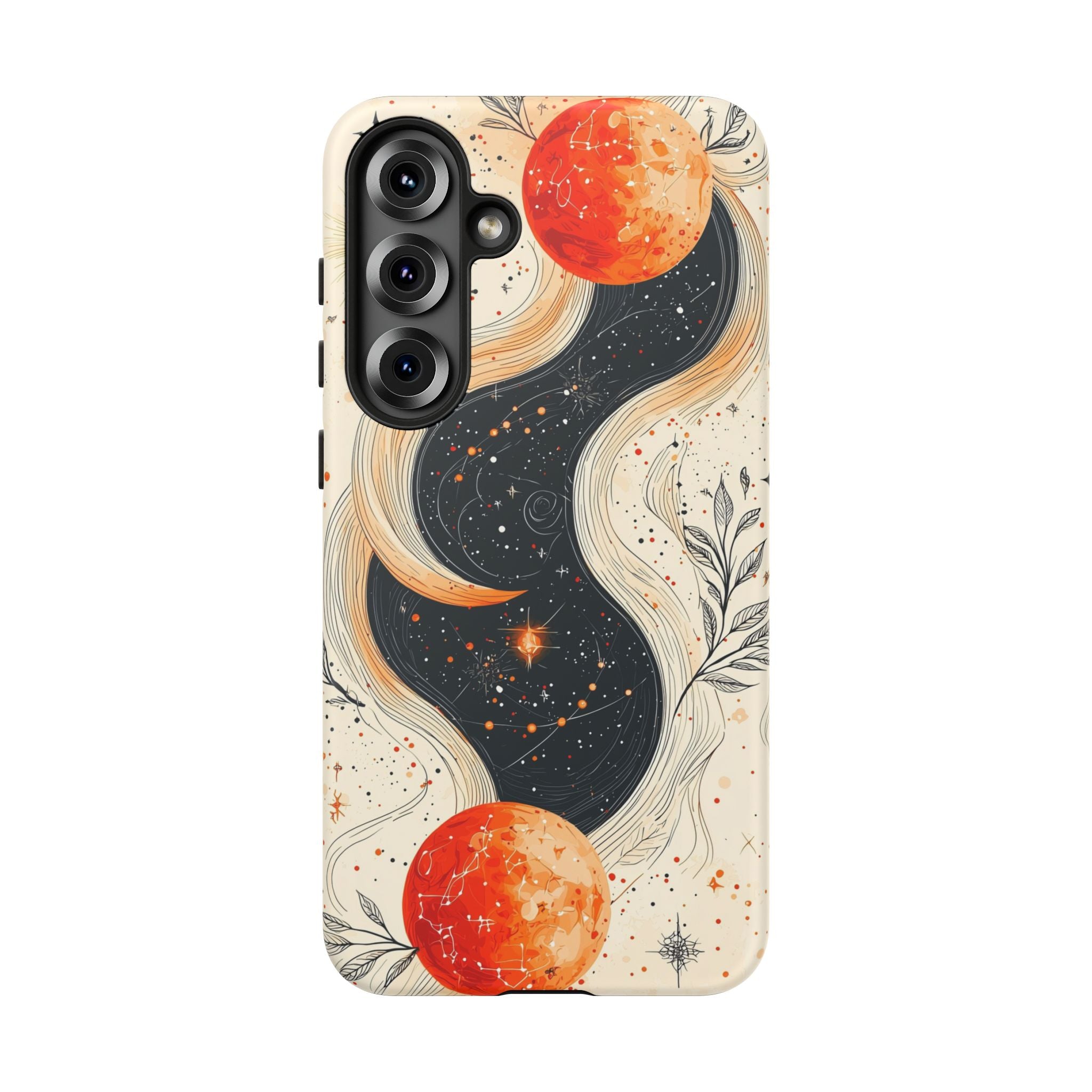 Astrology Galaxy Samsung Galaxy Case | Red Moon Celestial Waves