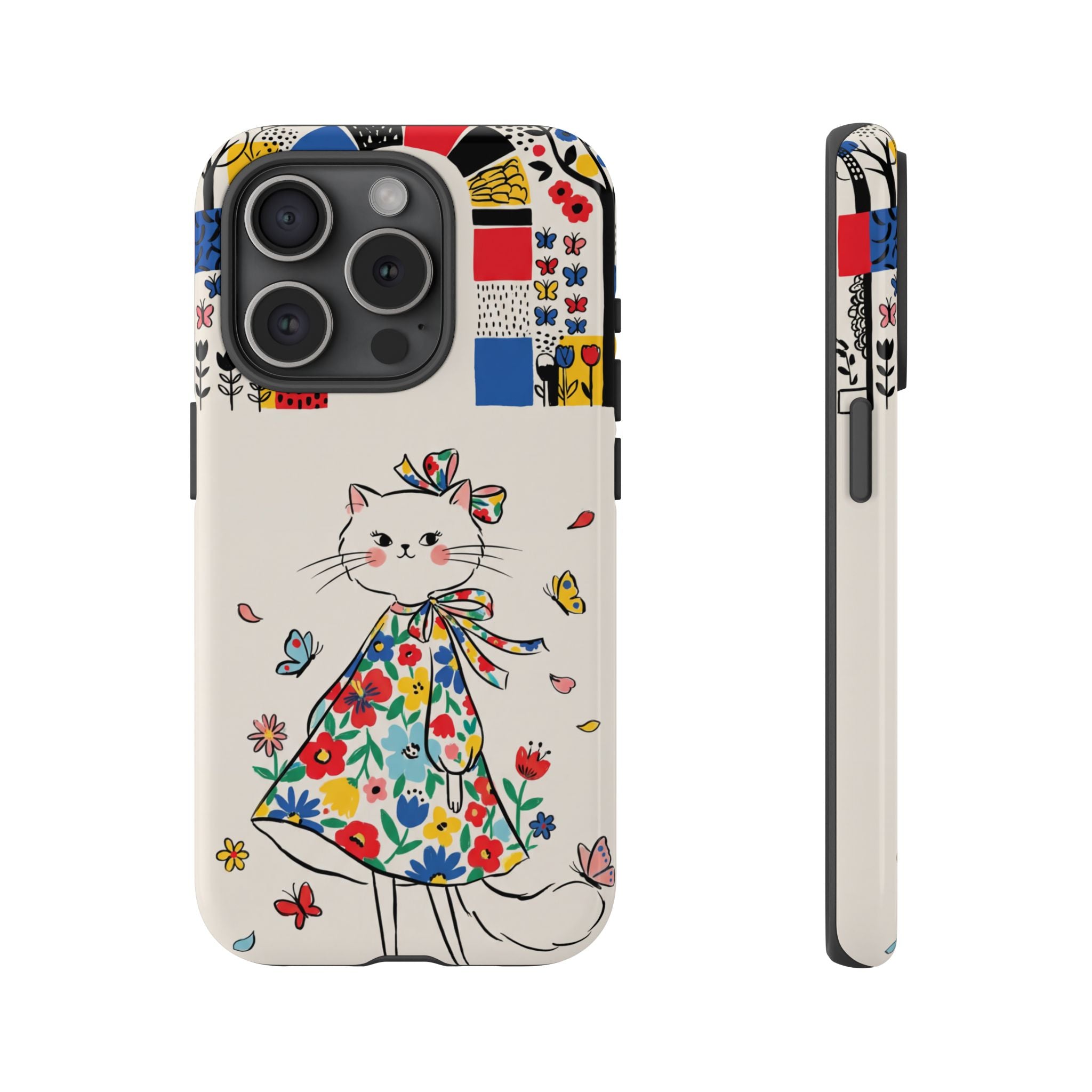 Floral Kitty iPhone Case | Cute Cat