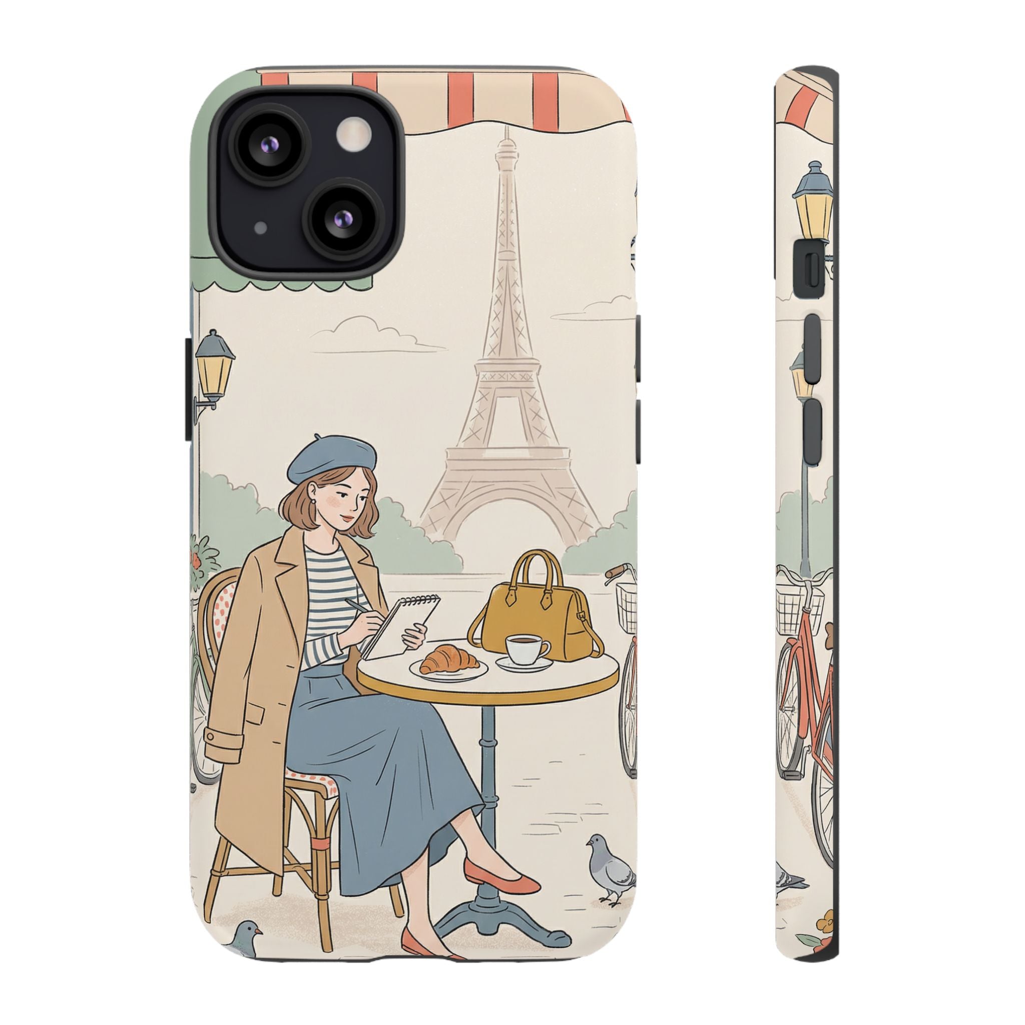 Paris Cafe iPhone Case | Cute Vintage Eiffel Tower Travel