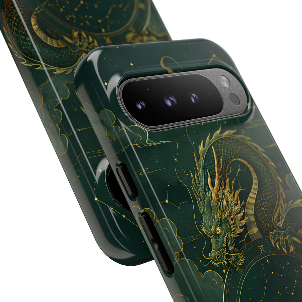 Celestial Dragon Google Pixel Phone Case | Stained Glass Dragon Phone Case