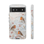 Robin Bird Google Pixel Phone Case | Winter Berries Phone Case