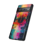 Abstract Neon Glitch Art Tough Google Pixel Case