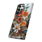 Floral Quilling Tough Samsung Galaxy Case — Orange Daisy