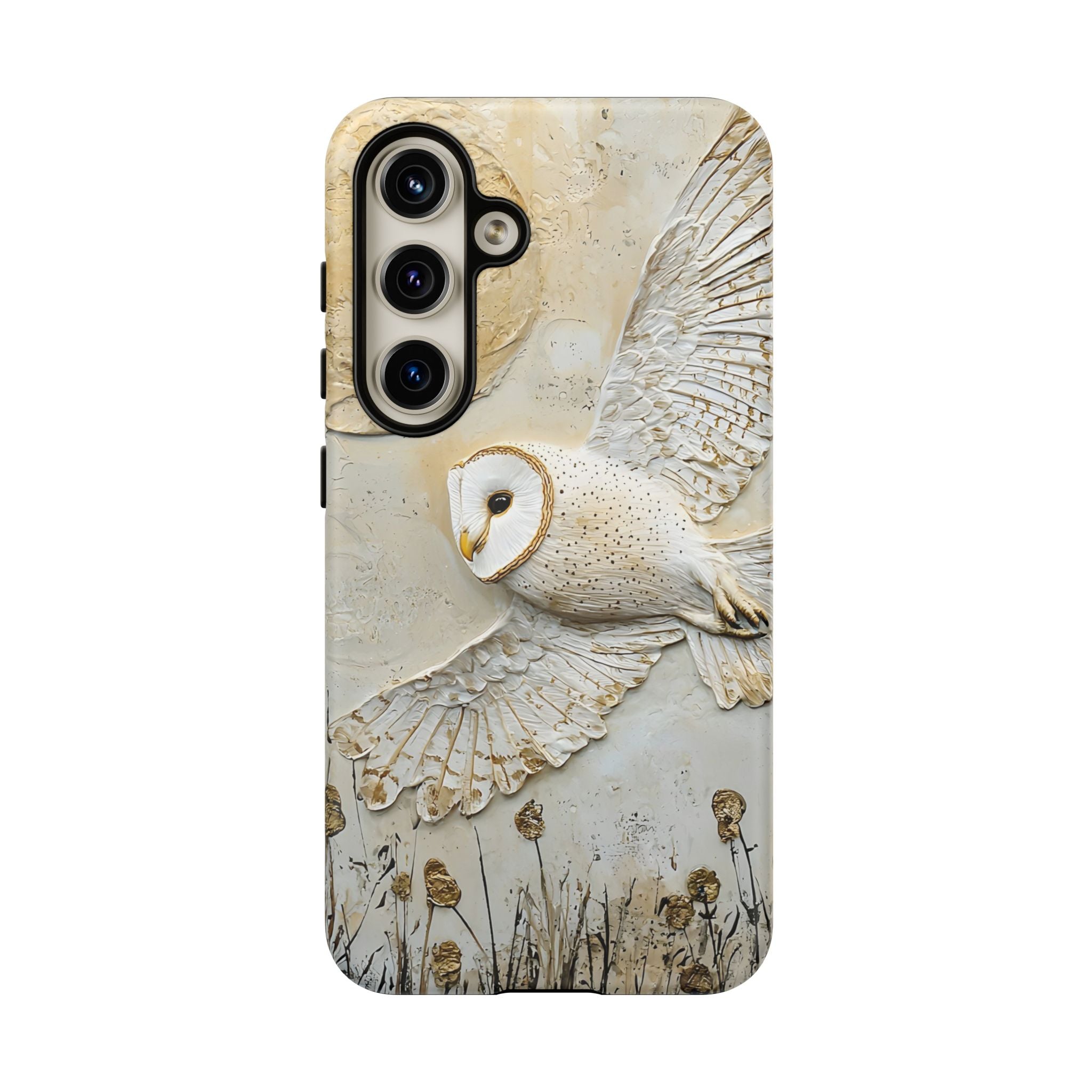 Barn Owl Samsung Galaxy Case — Elegant Flying Owl Wildlife