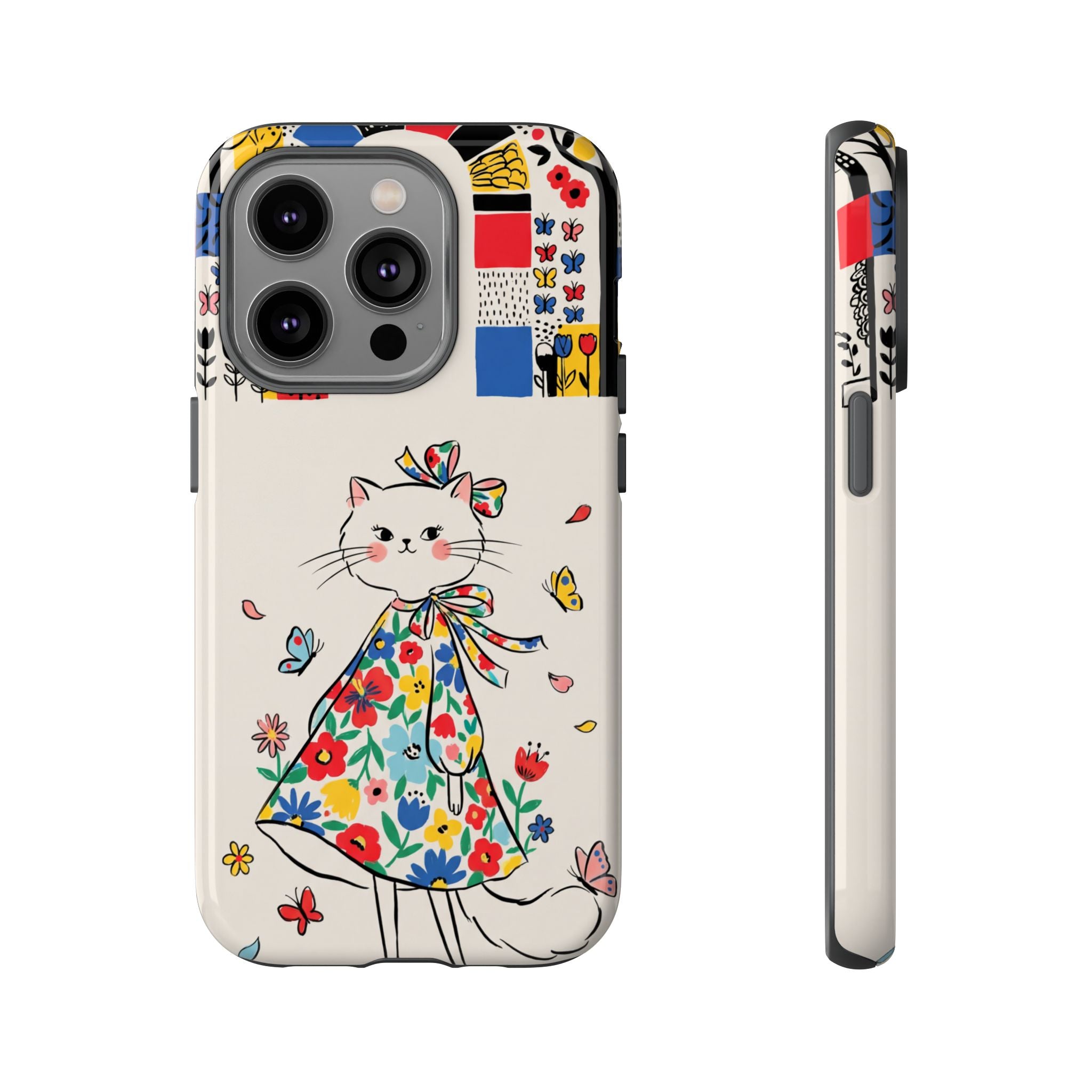 Floral Kitty iPhone Case | Cute Cat