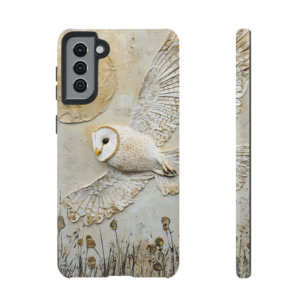 Barn Owl Samsung Galaxy Case — Elegant Flying Owl Wildlife