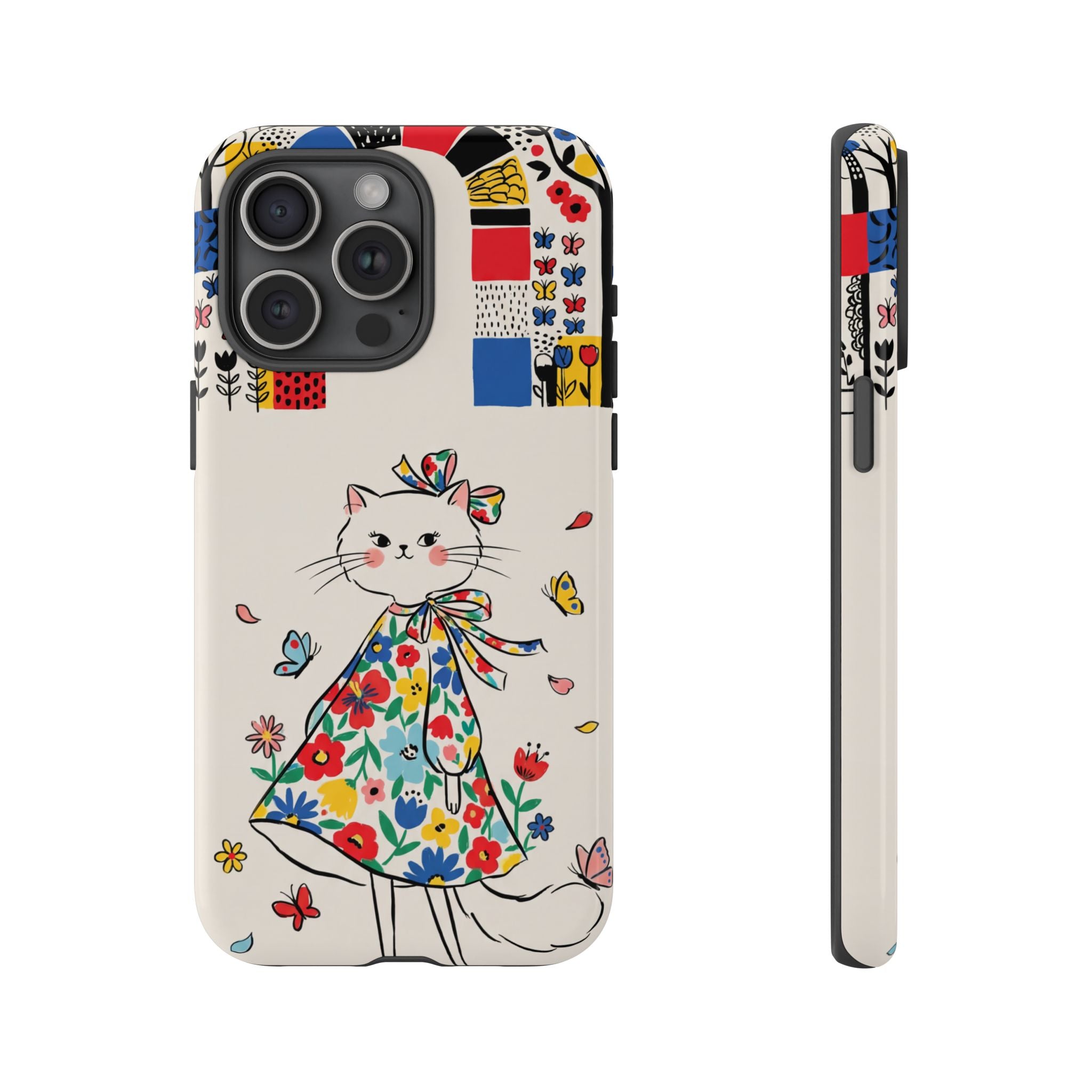 Floral Kitty iPhone Case | Cute Cat