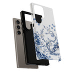 Vintage Blue White Porcelain Samsung Galaxy Phone Case | Chinoiserie Floral Tough Cover