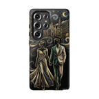 Romantic Night Walk Samsung Galaxy Phone Case | Elegant Couple Art