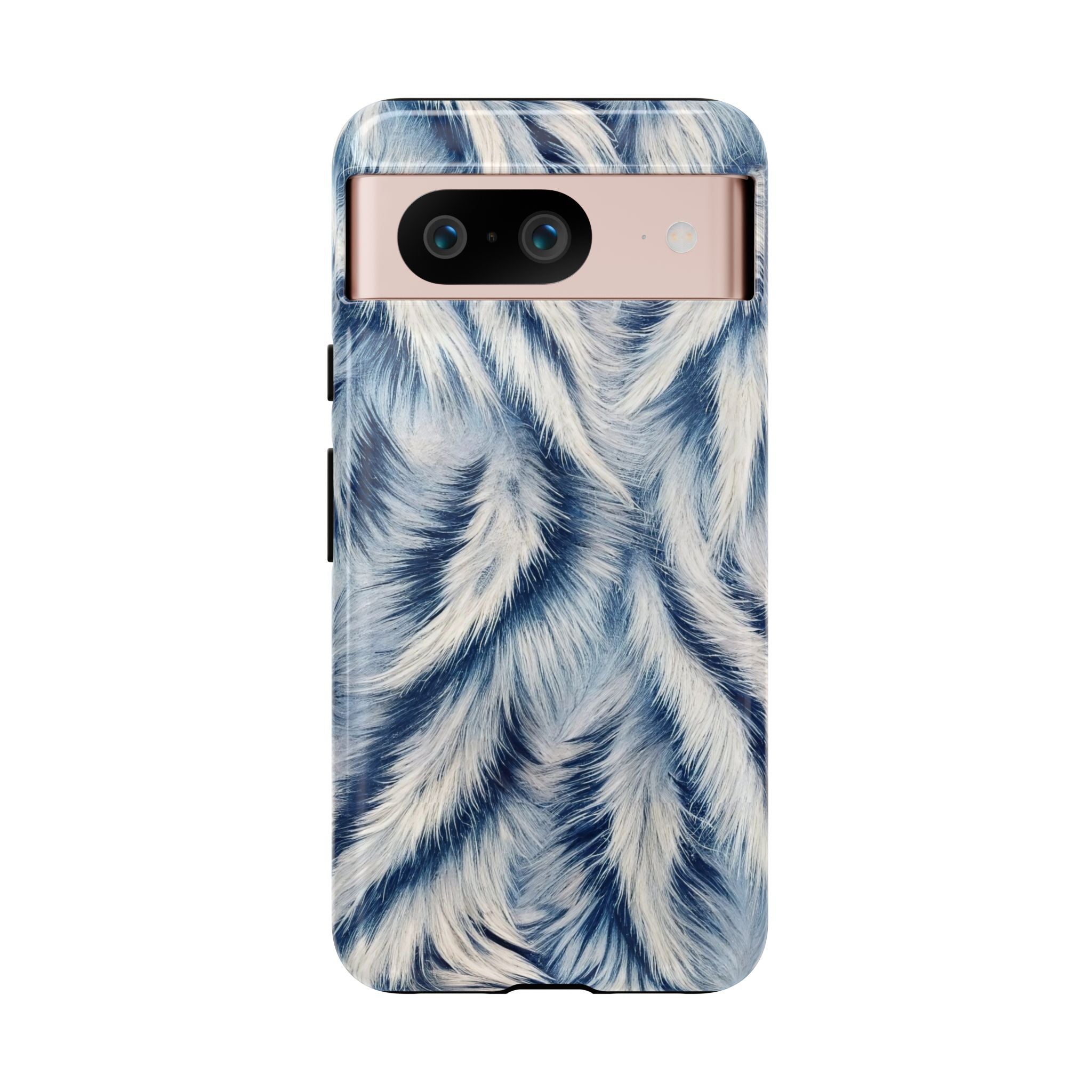 Blue Faux Fur Texture Protective Tough Google Pixel Case