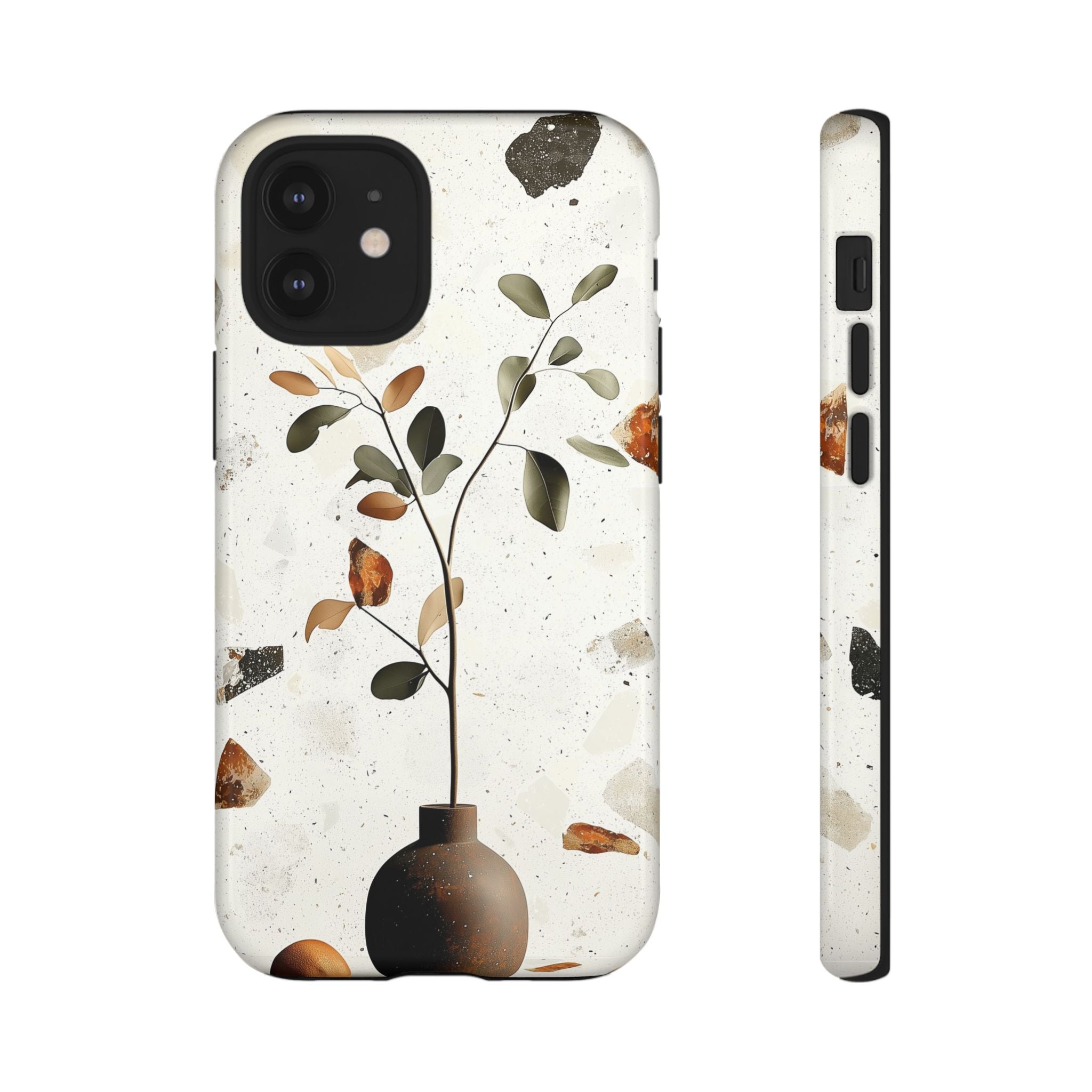 Floral Terrazzo iPhone Case | Minimal Vase Botanical