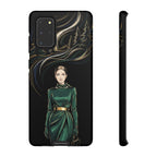Elegante custodia per telefono Samsung Galaxy con donna della foresta