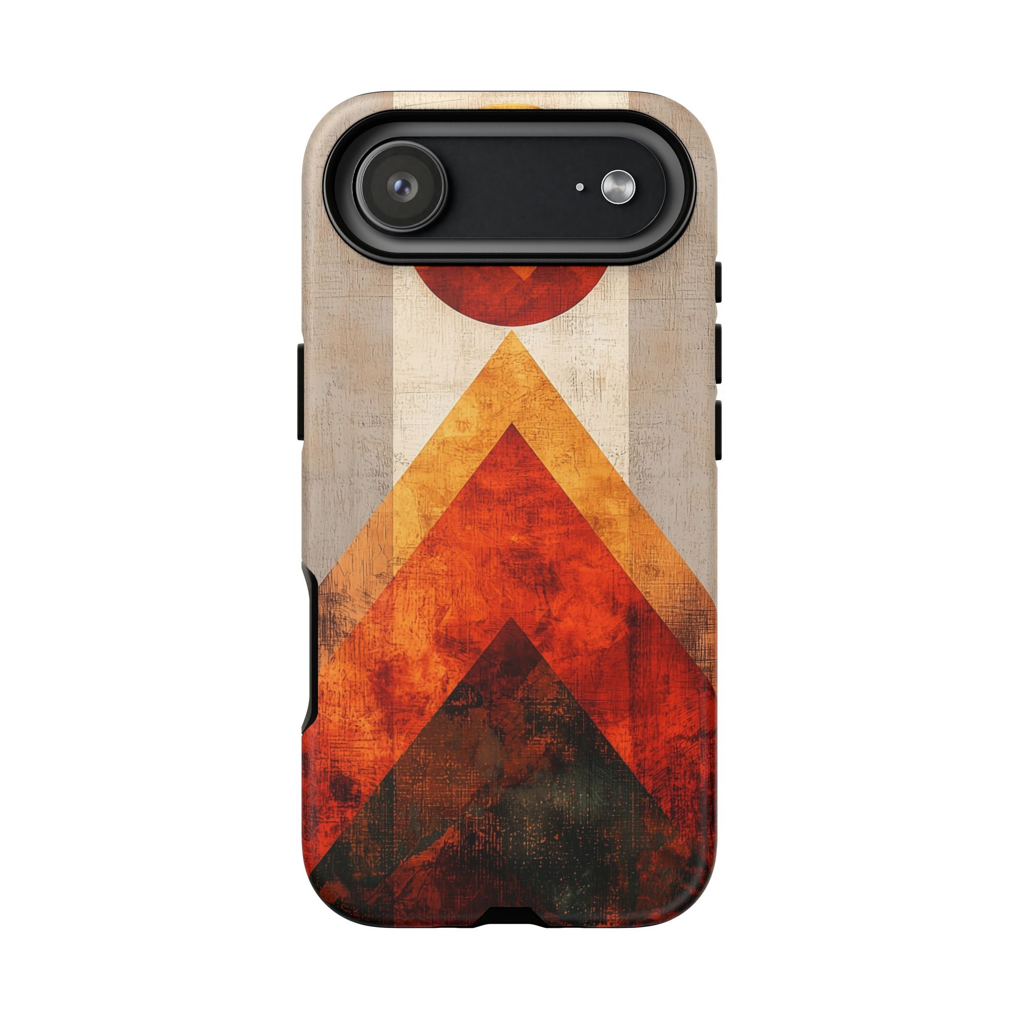 Retro Geometric Sunset iPhone Case