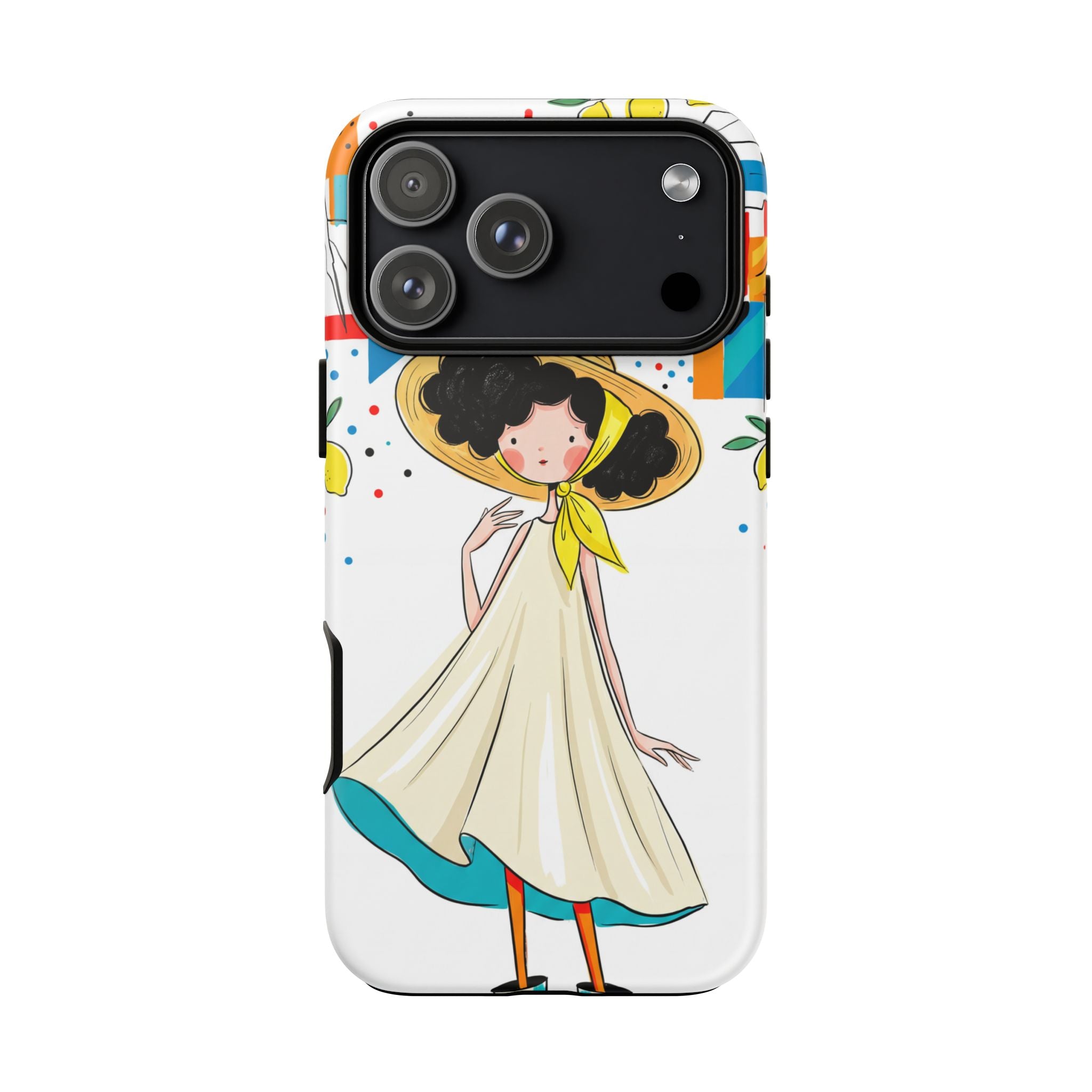 Cute Summer Girl iPhone Case | Whimsical Coastal Illustration Protective Case