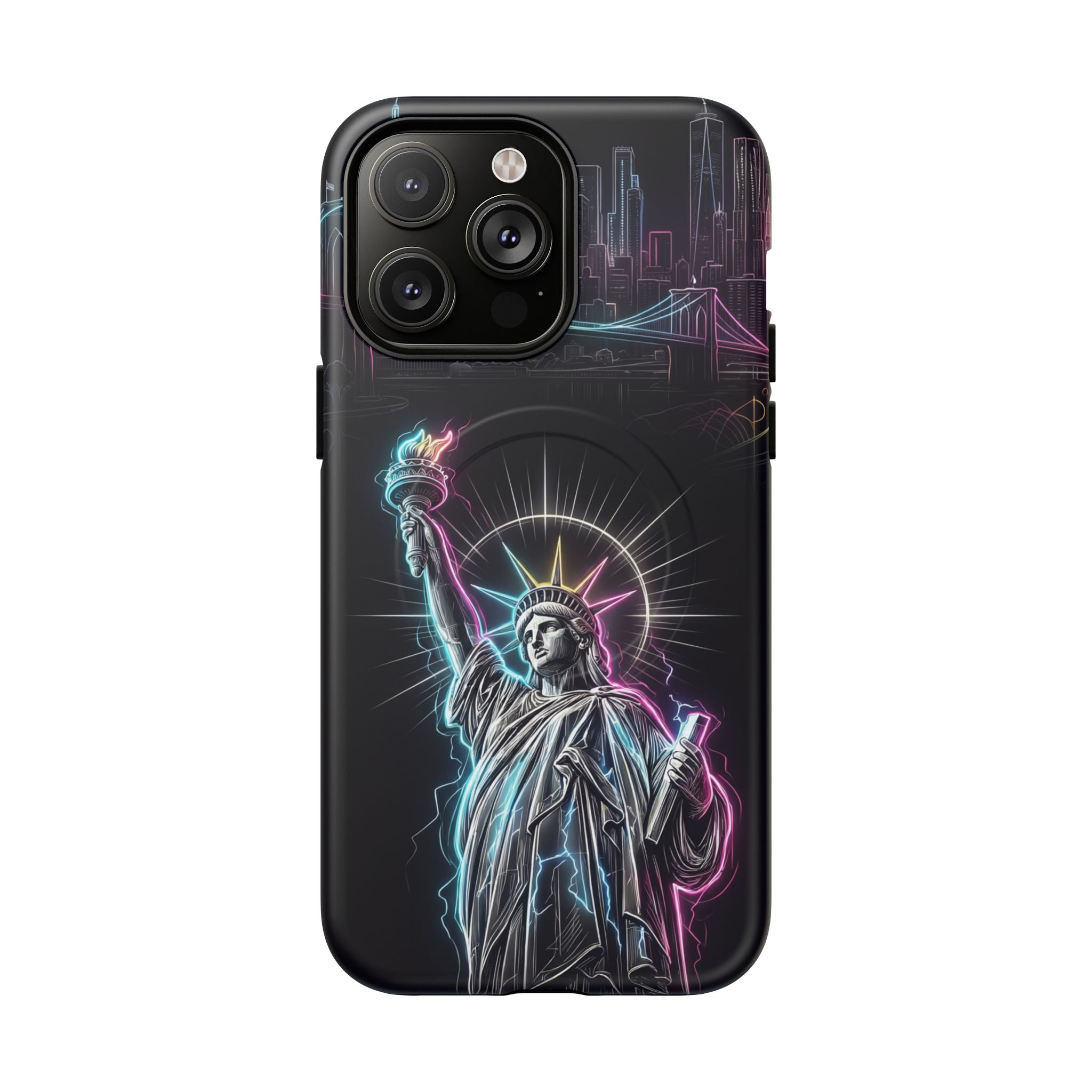 Neon Statue of Liberty Tough MagSafe iPhone Case