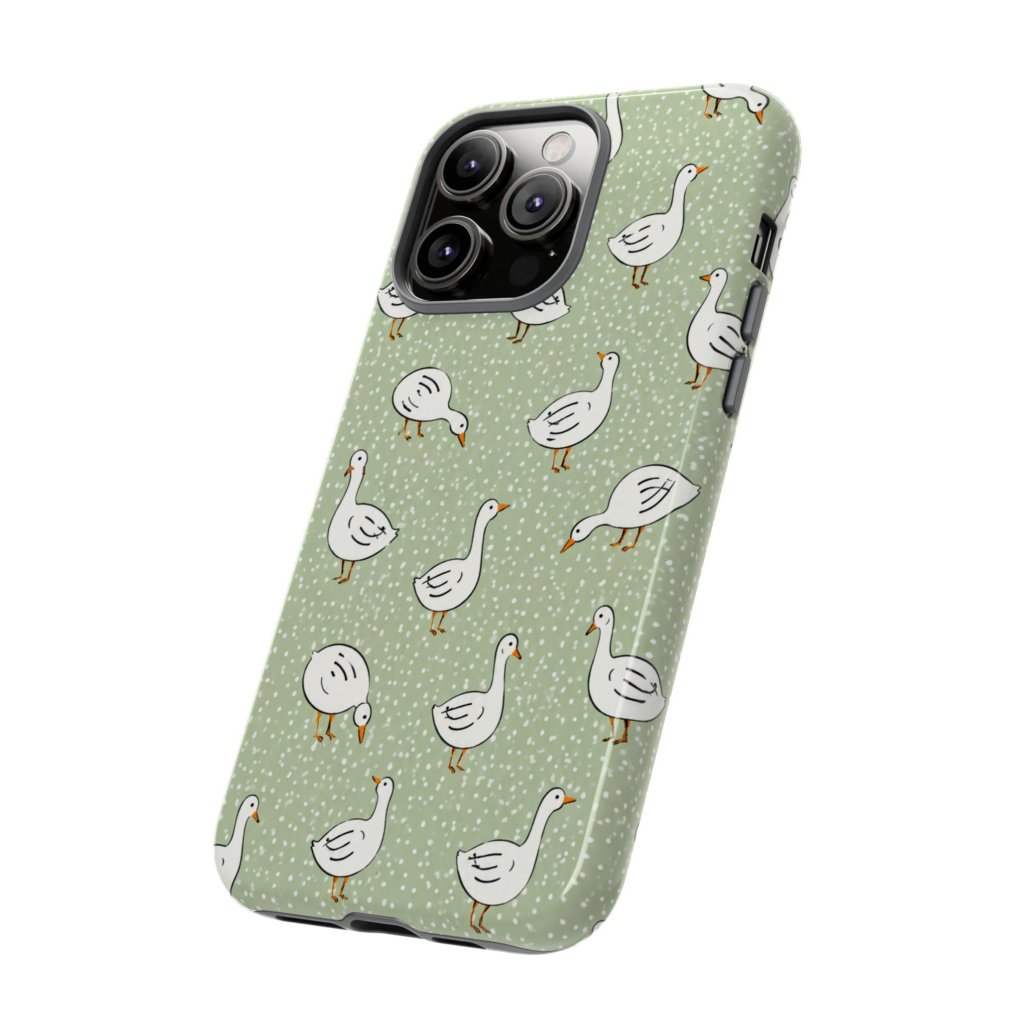 Goose iPhone Case | Cute White Goose Pattern Cover