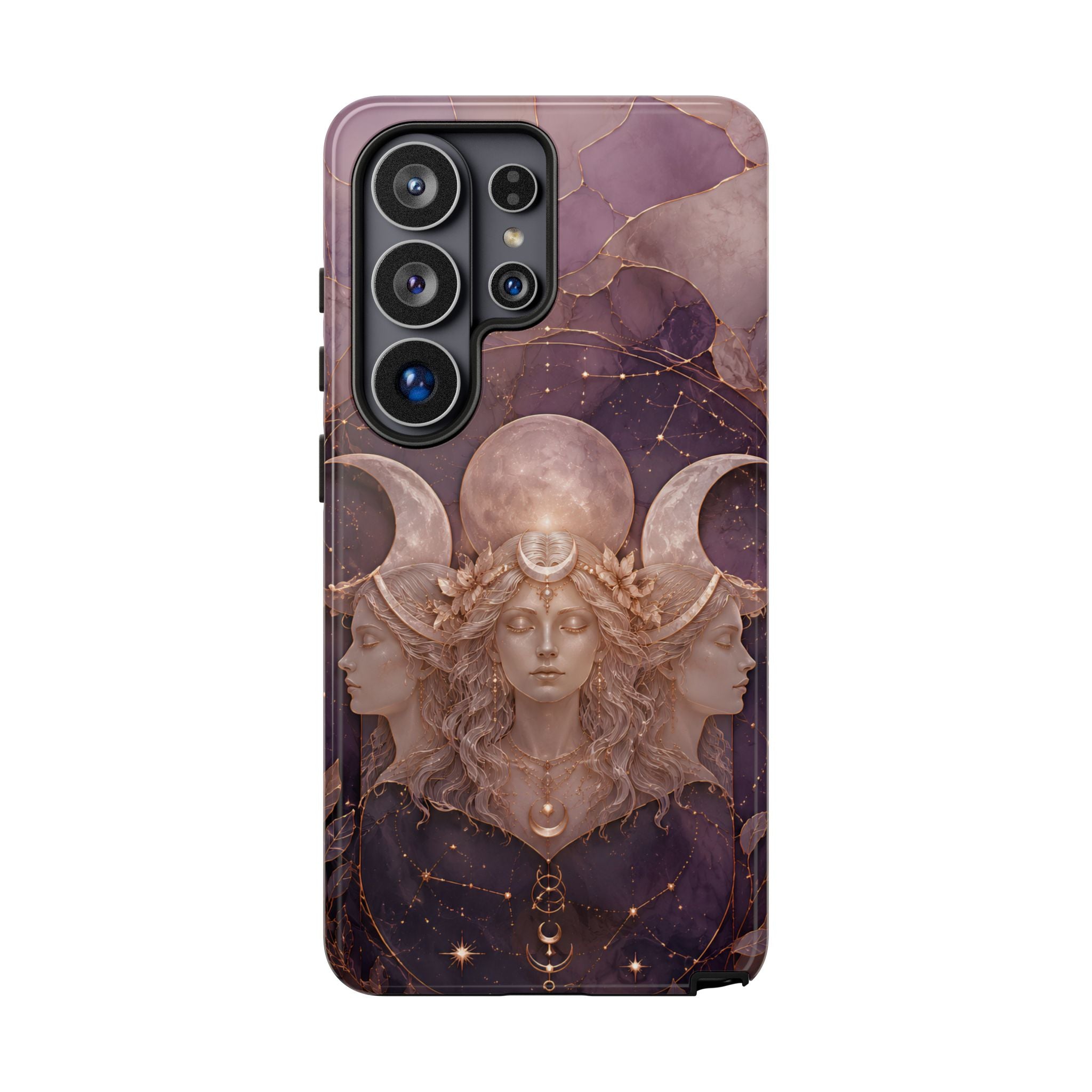 Triple Moon Goddess Samsung Galaxy Phone Case | Witchy Celestial Phone Case