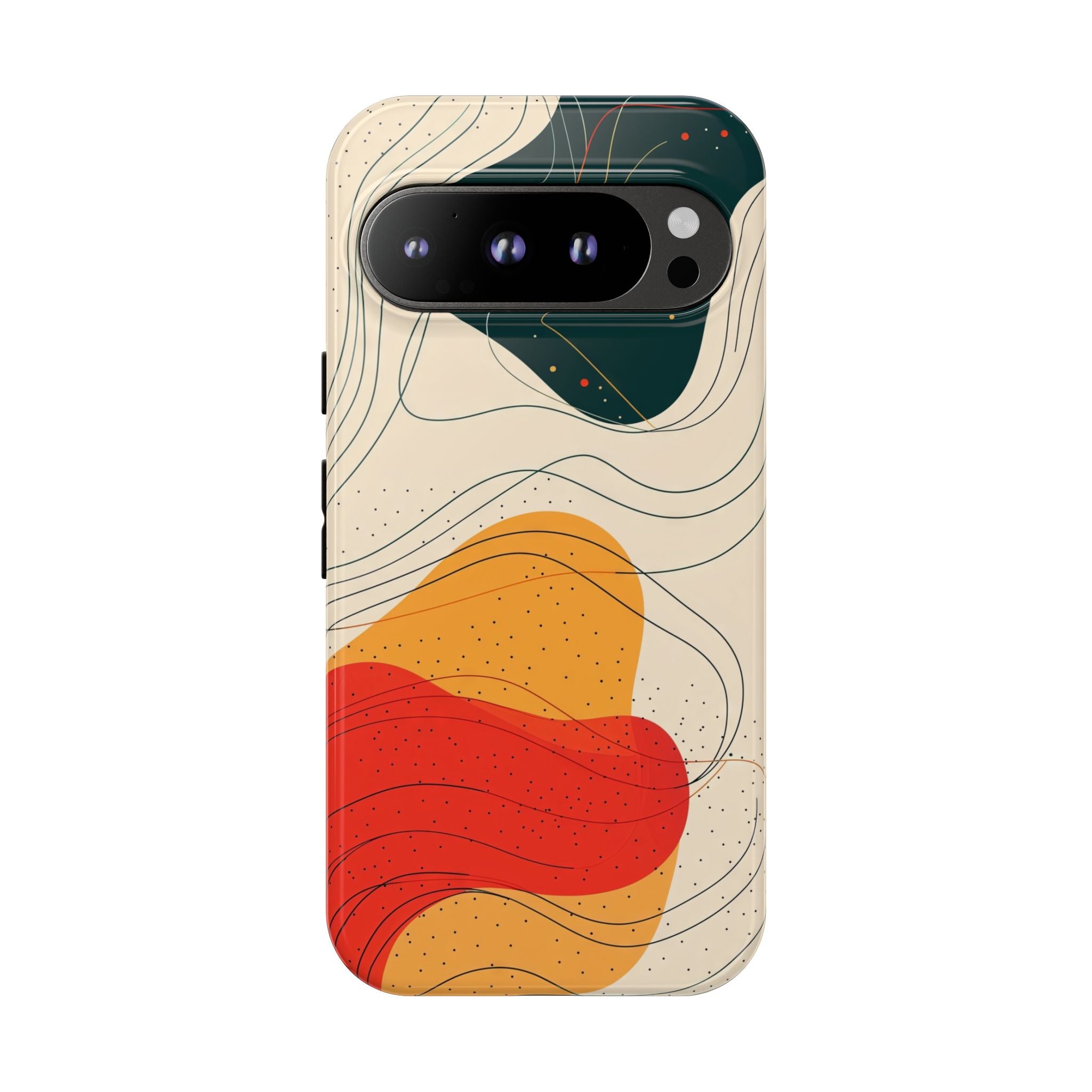 Abstract Retro Waves Google Pixel Case | Colourful Modern Art