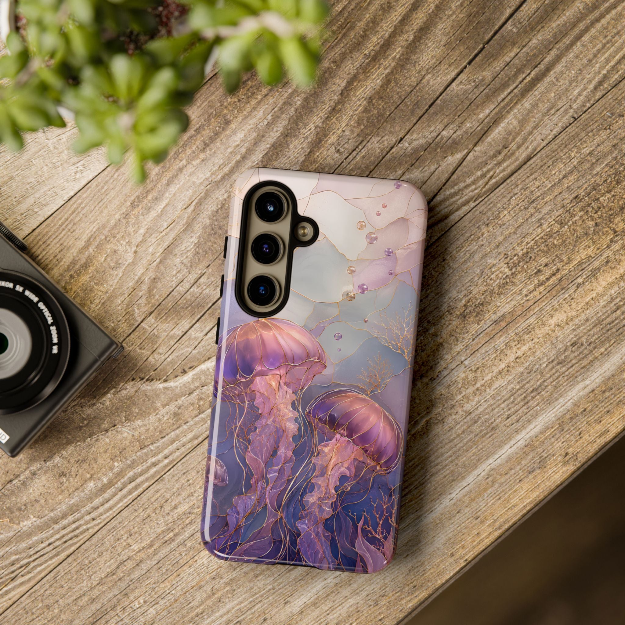 Jellyfish Samsung Galaxy Phone Case | Stained Glass Ocean Phone Case