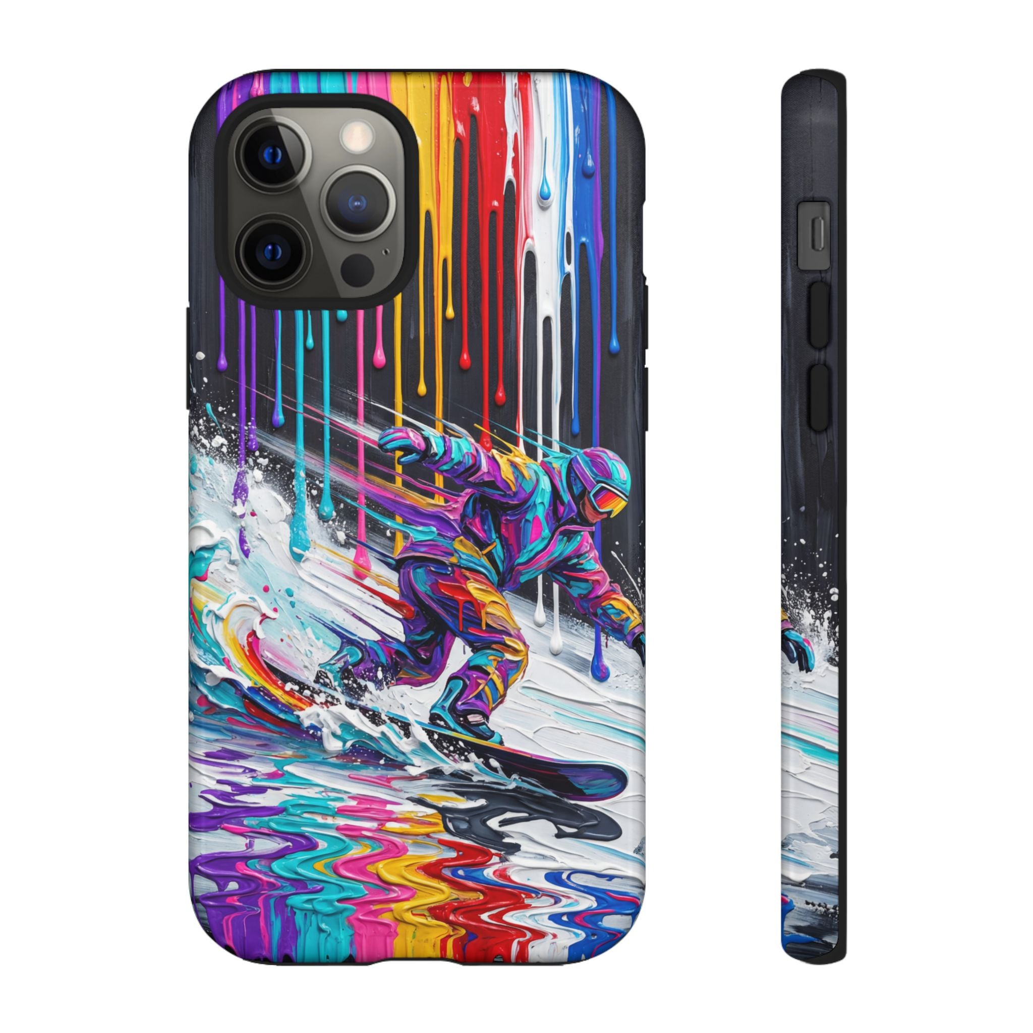 Colourful Snowboarder Art iPhone Case