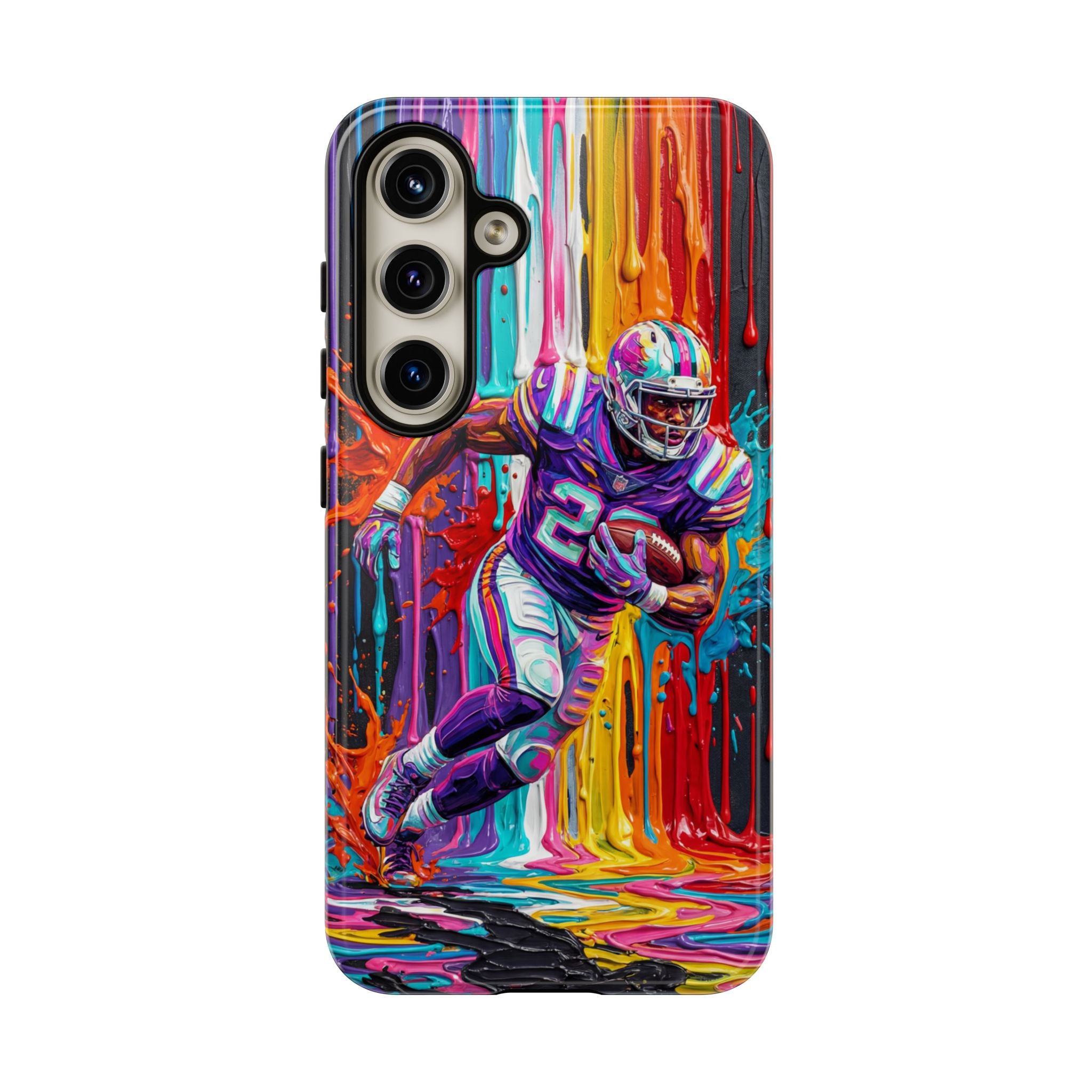 Vibrant American Football Runner Samsung Galaxy Phone Case