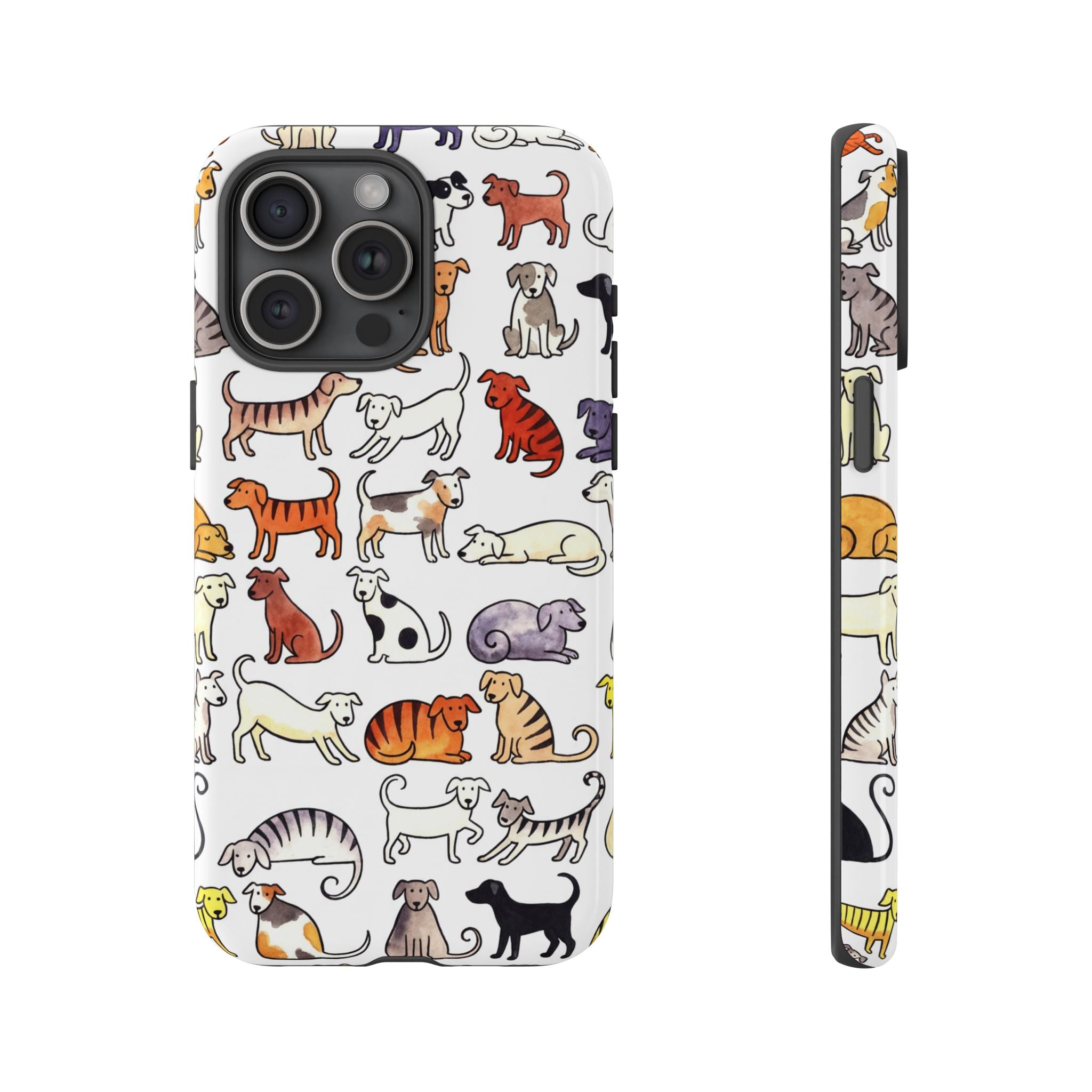 Dog Pattern iPhone Case | Cute Colourful Dogs