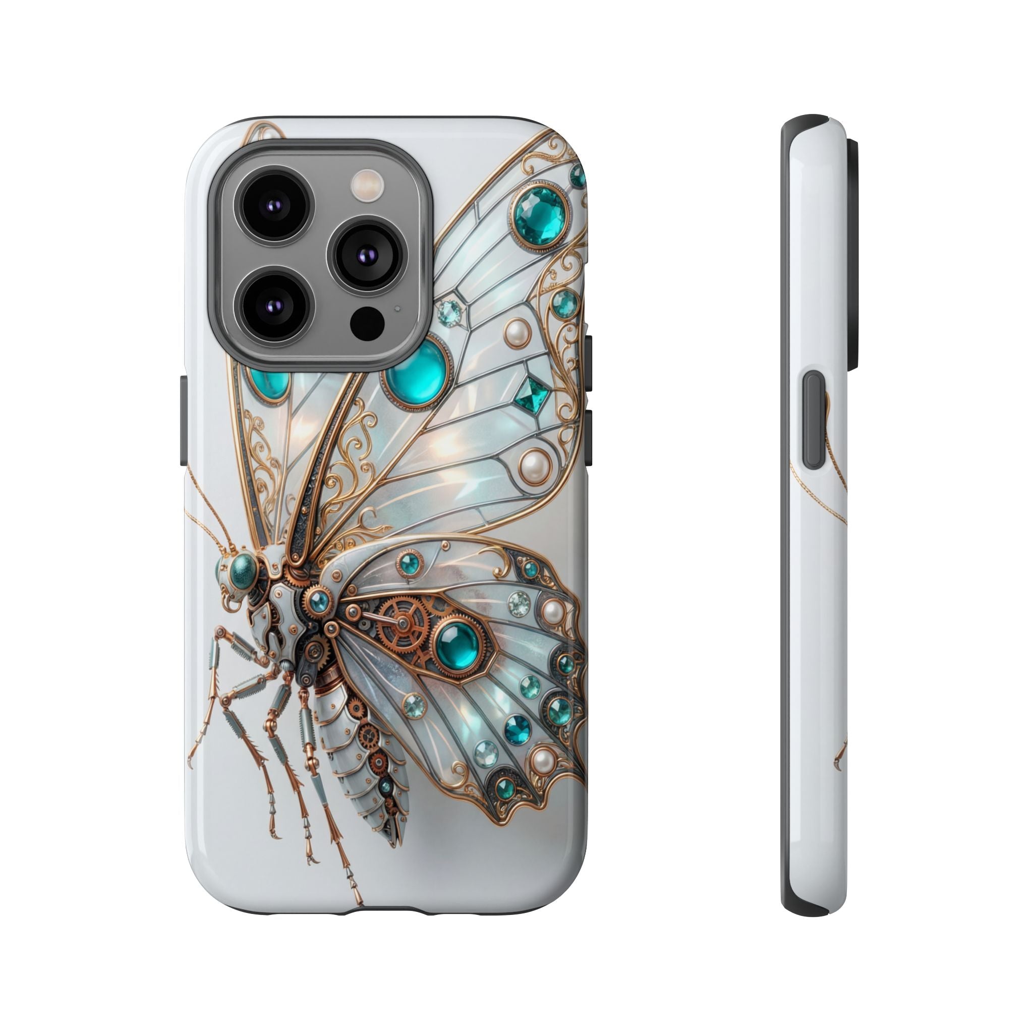Butterfly Gem Phone Case — Steampunk Teal Jewel iPhone Case