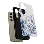 Vintage Blue White Porcelain Samsung Galaxy Phone Case | Chinoiserie Floral Tough Cover