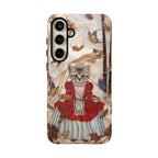 Custodia per Samsung Galaxy con motivo principessa gatto vintage