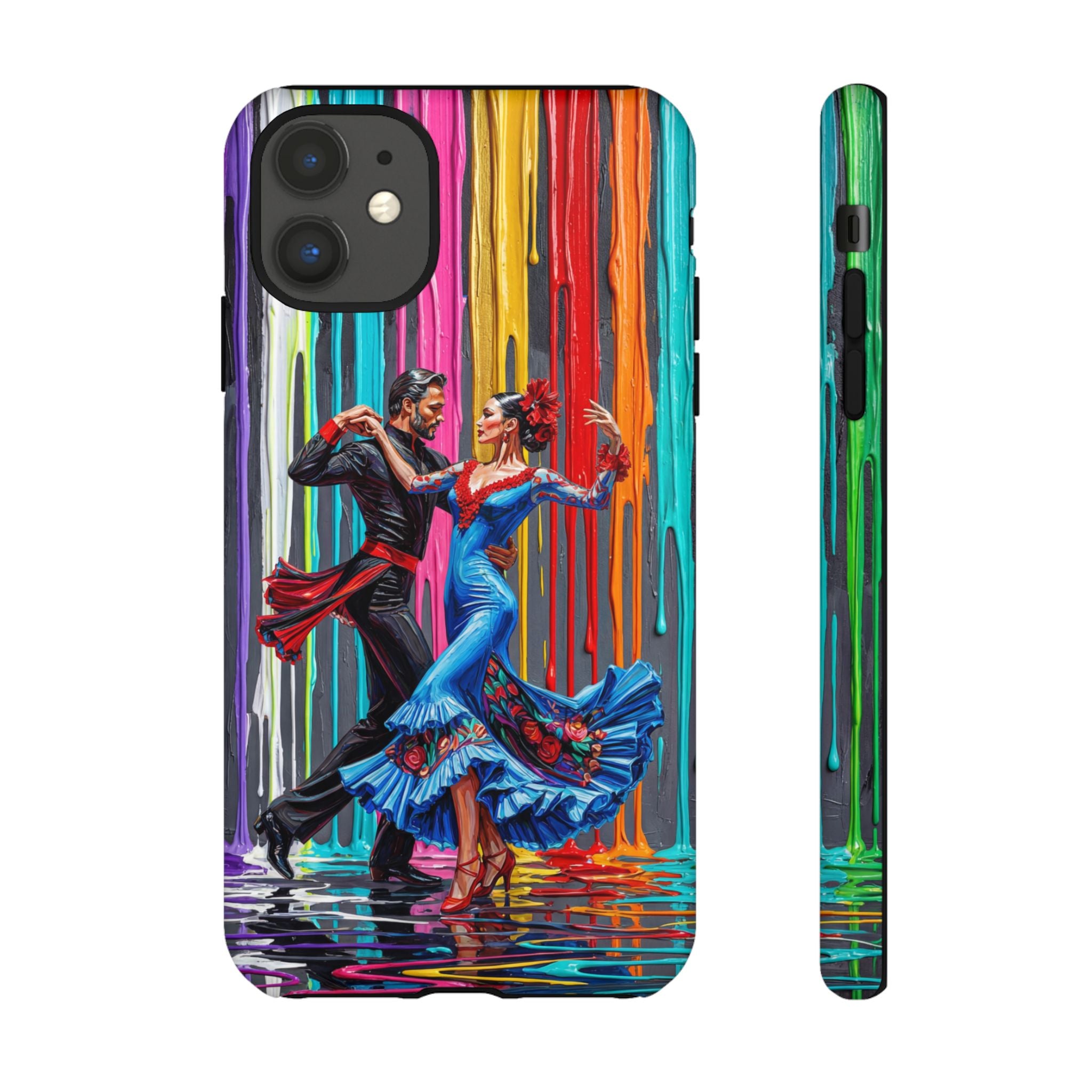 Colorful Tango iPhone Case | Vibrant Dancing Couple Art Protection