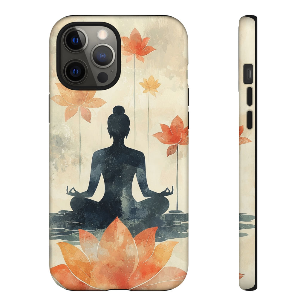 Yoga Lotus iPhone Case | Meditative Silhouette
