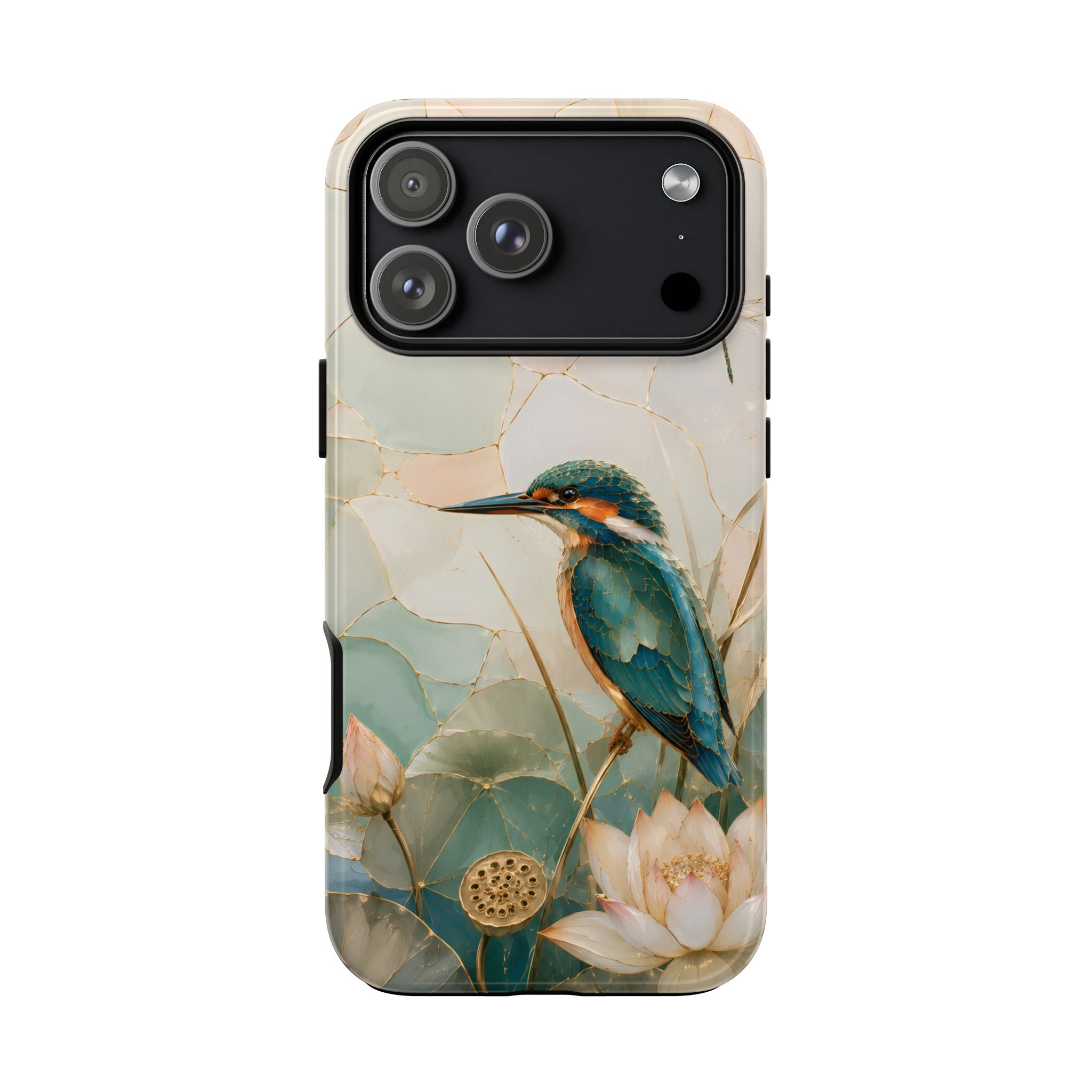 Kingfisher iPhone Case | Lotus Flower iPhone Case