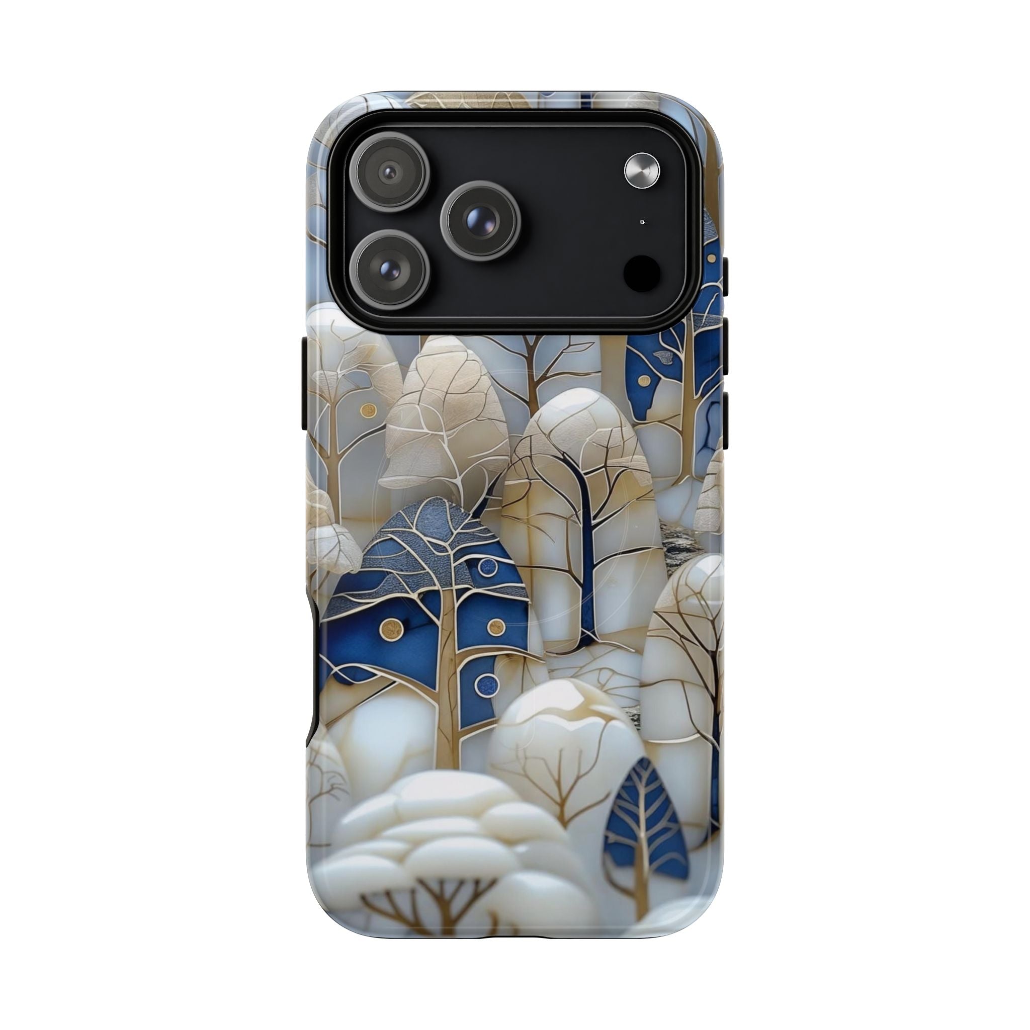 Blue Gold Forest Art MagSafe Case