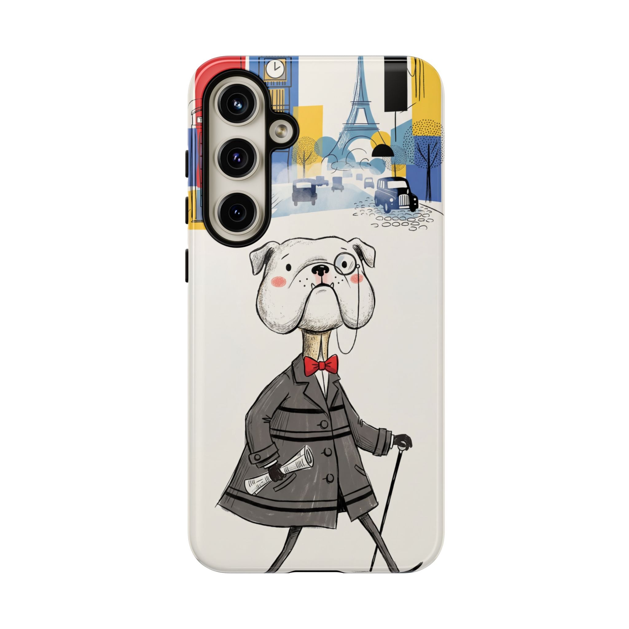 Vintage Dapper Gentleman Bulldog Samsung Galaxy Phone Case