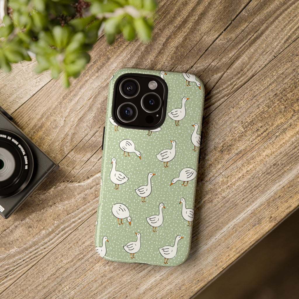 Goose iPhone Case | Cute White Goose Pattern Cover