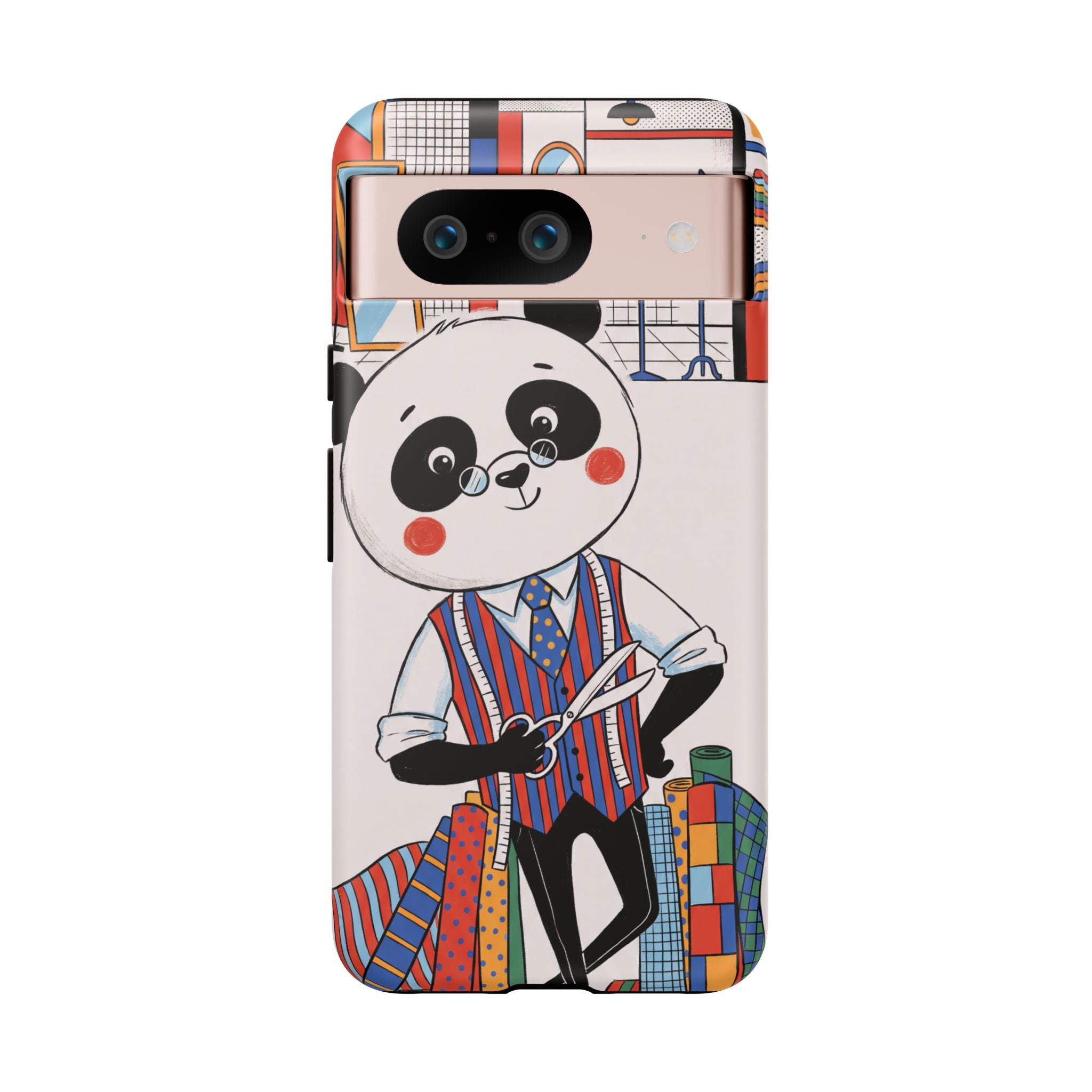 Panda Tailor Google Pixel Phone Case | Cute Seamstress Cartoon