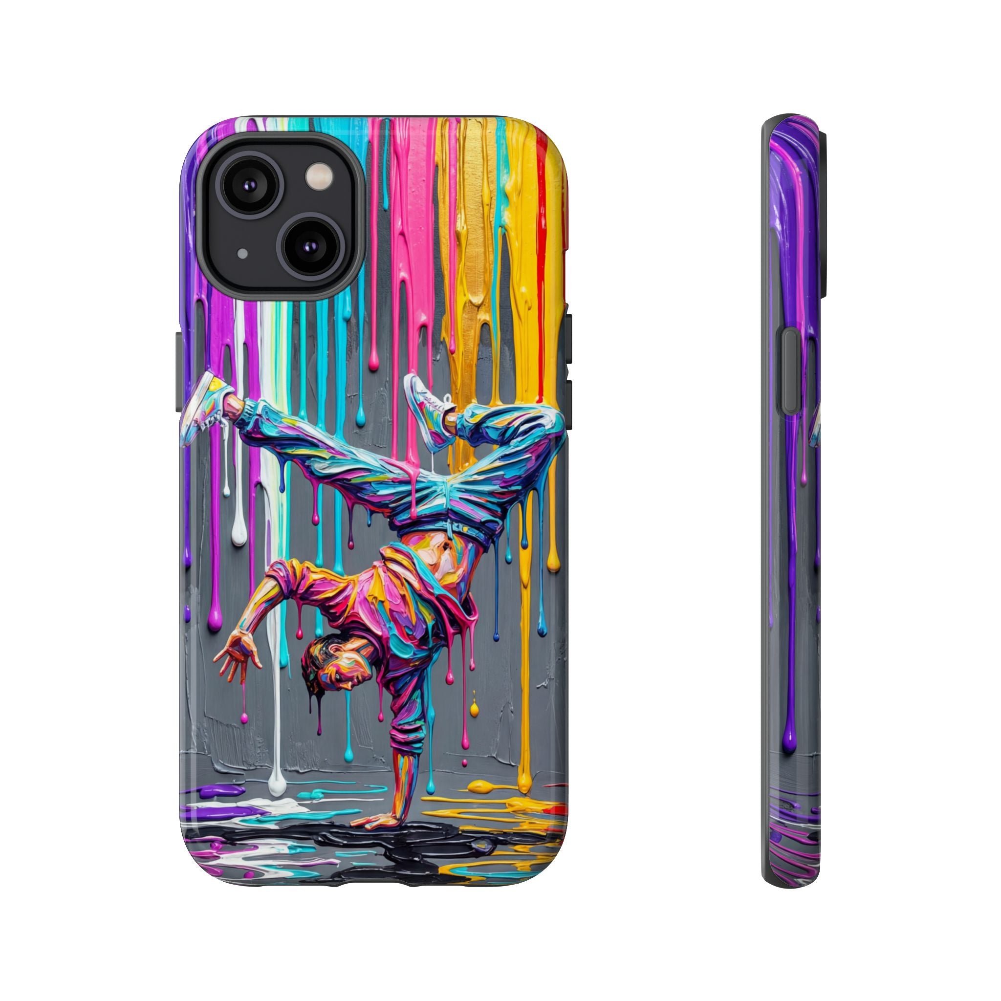 Colorful Breakdancer Graffiti Tough iPhone Case