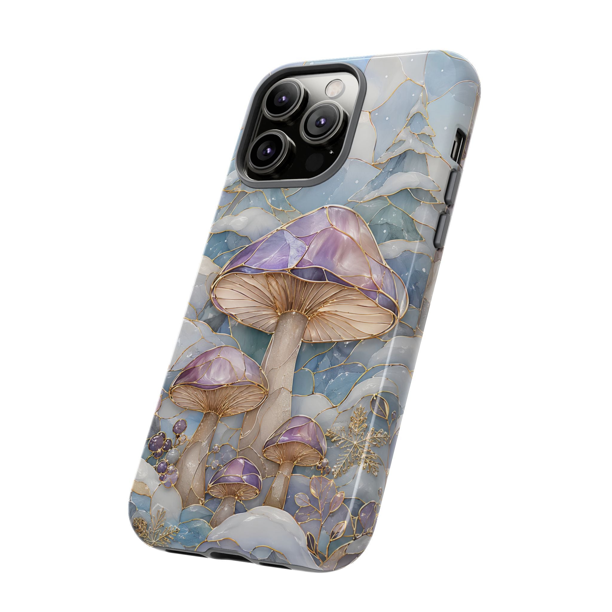 Iridescent Mushroom Illustration iPhone Case | Protective Hard Case