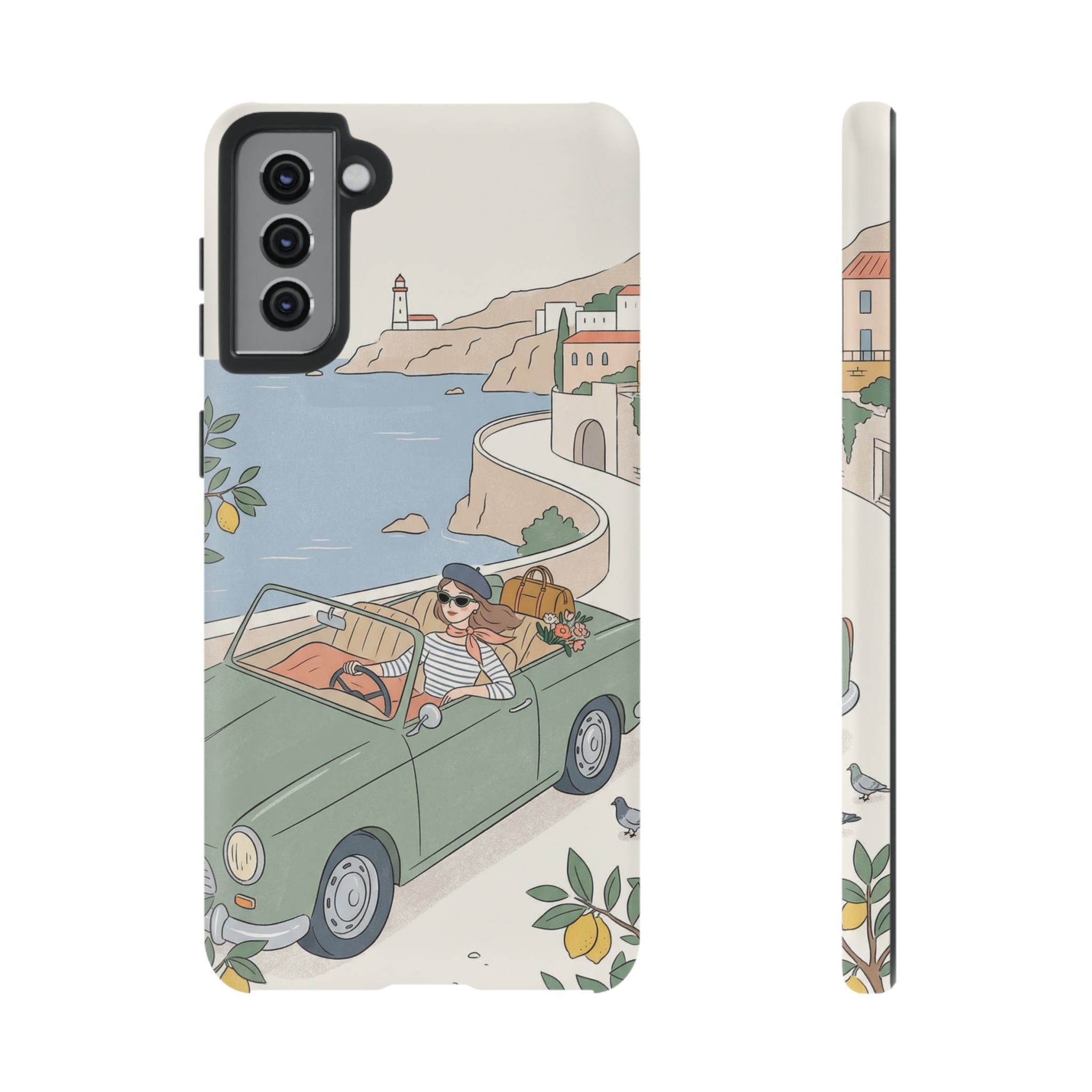 Retro Coastal Road Trip Design Samsung Galaxy Phone Case